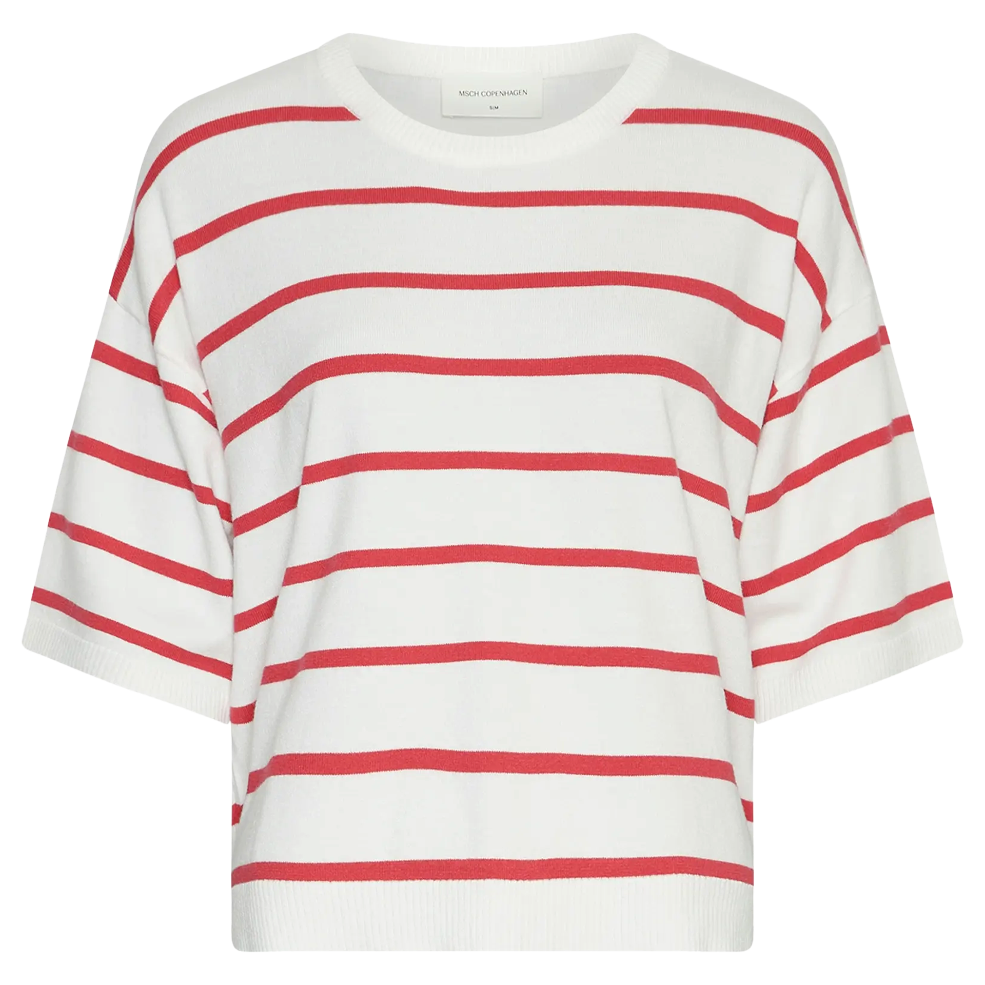 MSCHGeanine Rachelle Pullover | EGRET/ROSE RED