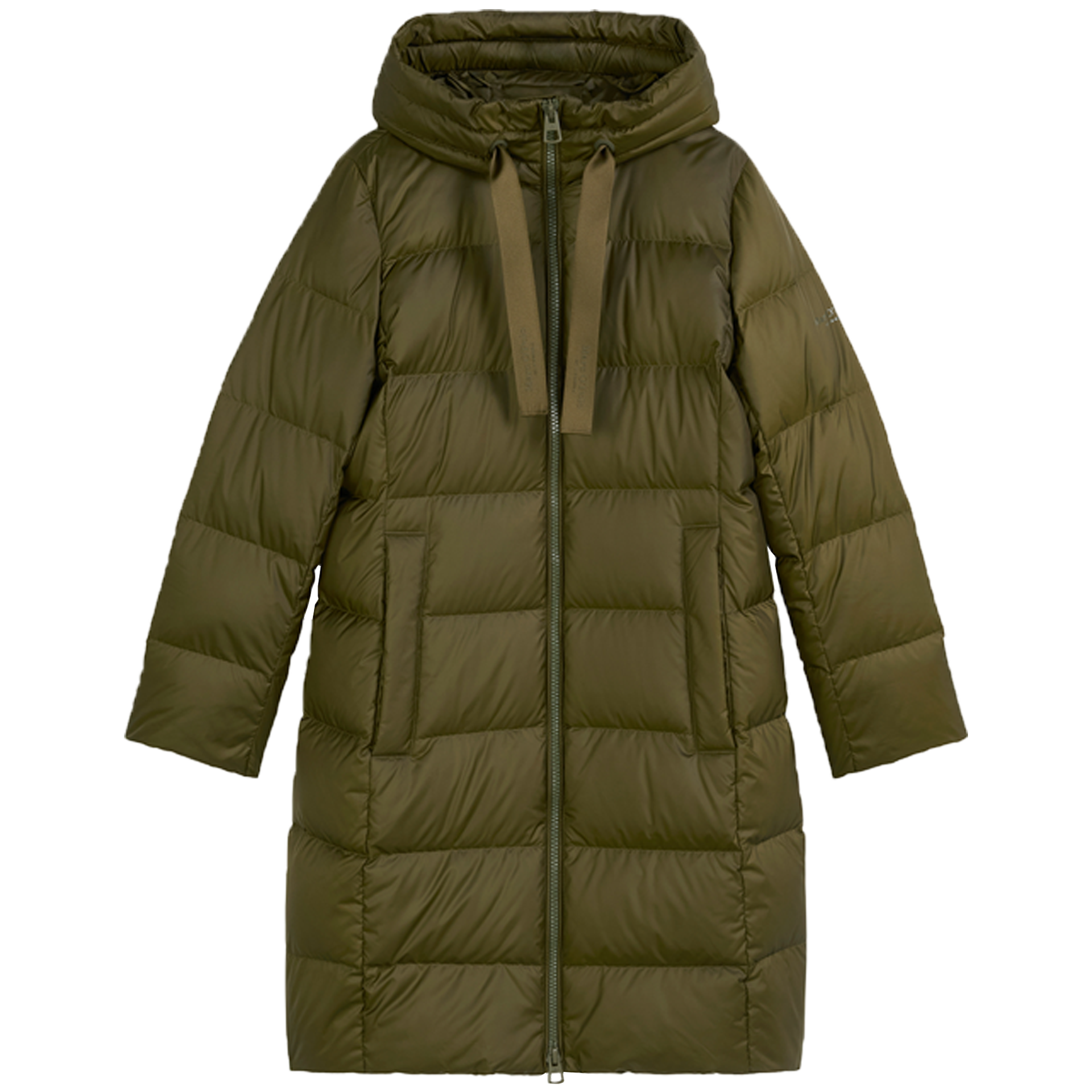Kapuzen-Daunenmantel Shaped mit wasserabweisender Oberfläche | Mossy Olive