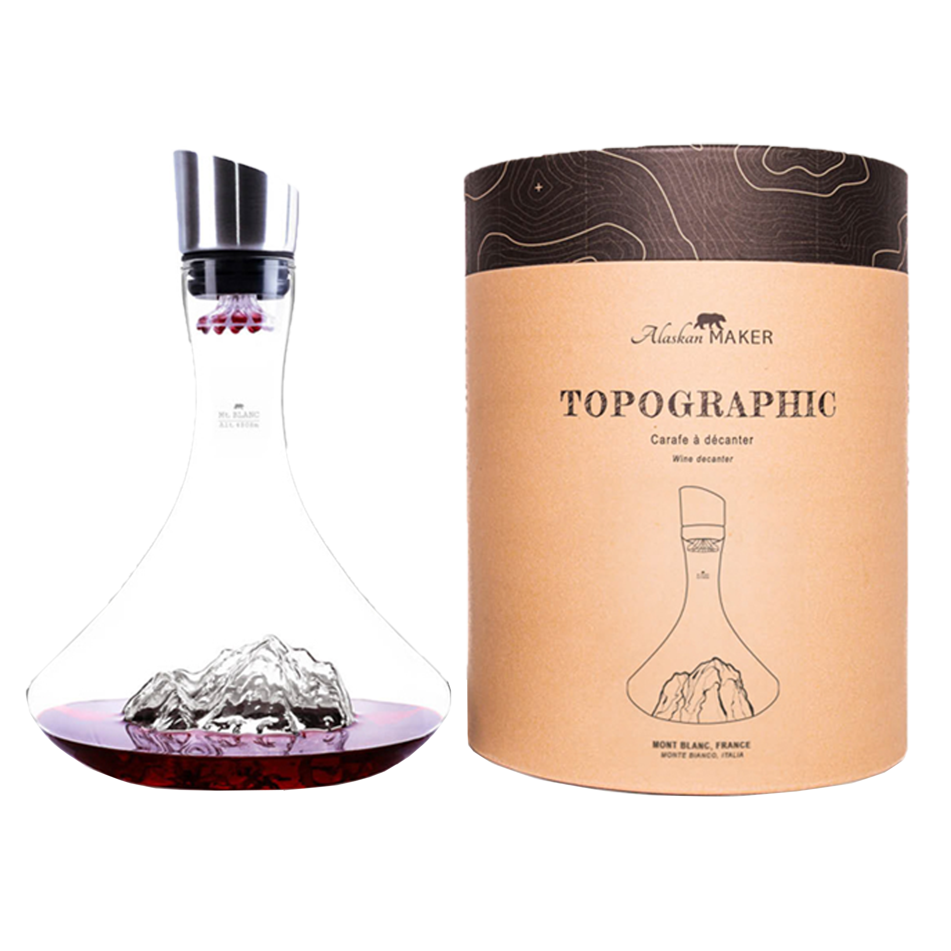 Topographic Spirits Decanter | Mont Blanc