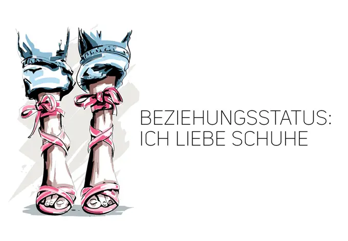 Geschenkkarte Schuhe Geschenkkarte Beziehungsstatus: Ich liebe Schuhe, Schuhabteilung