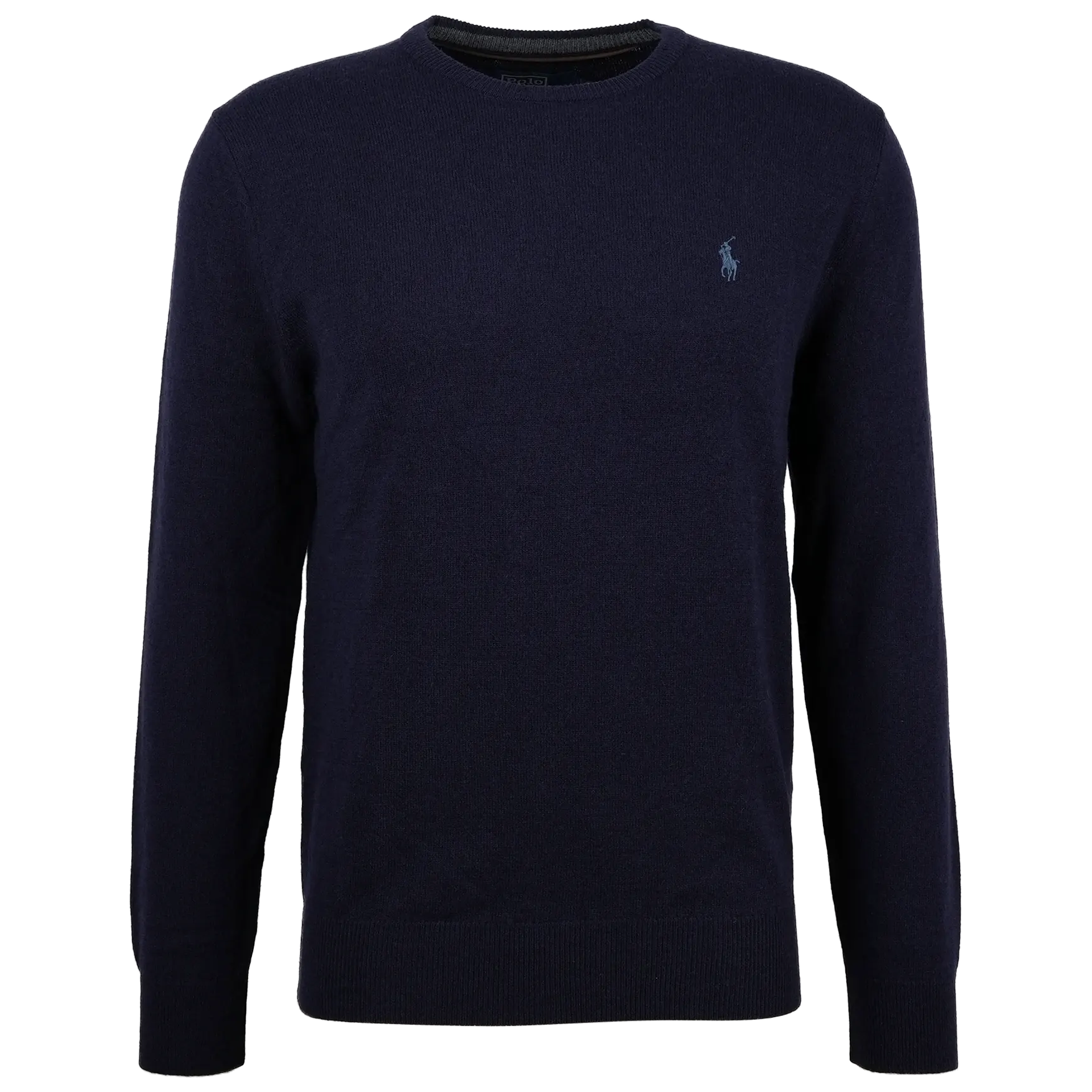 Wollpullover mit Rundhalsausschnitt | Dunkelblau