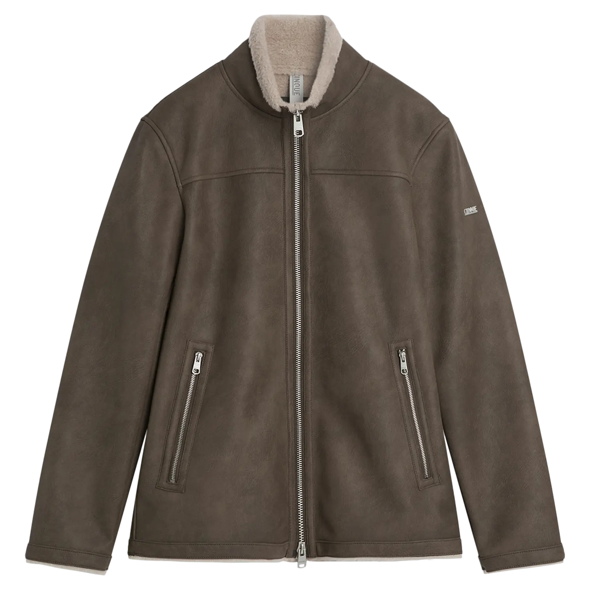 Kunstlammfell Jacke CIBARROW | DUNKELBRAUN