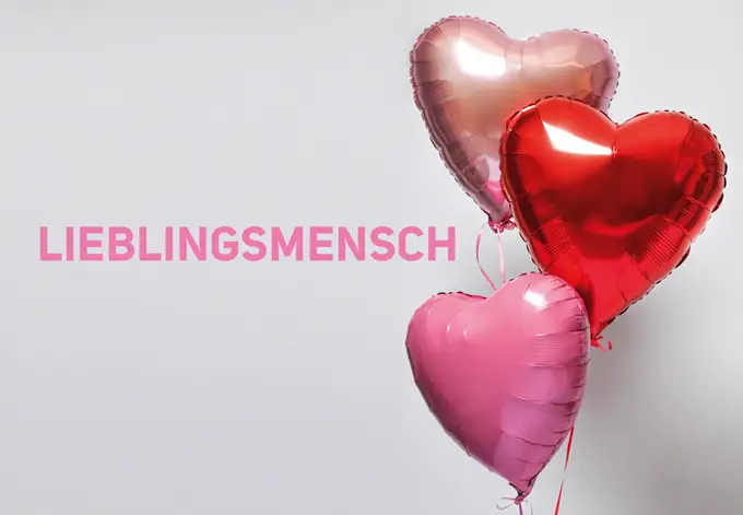 Geschenkkarte Lieblingsmensch Geschenkkarte Lieblingsmensch Herzen Luftballons