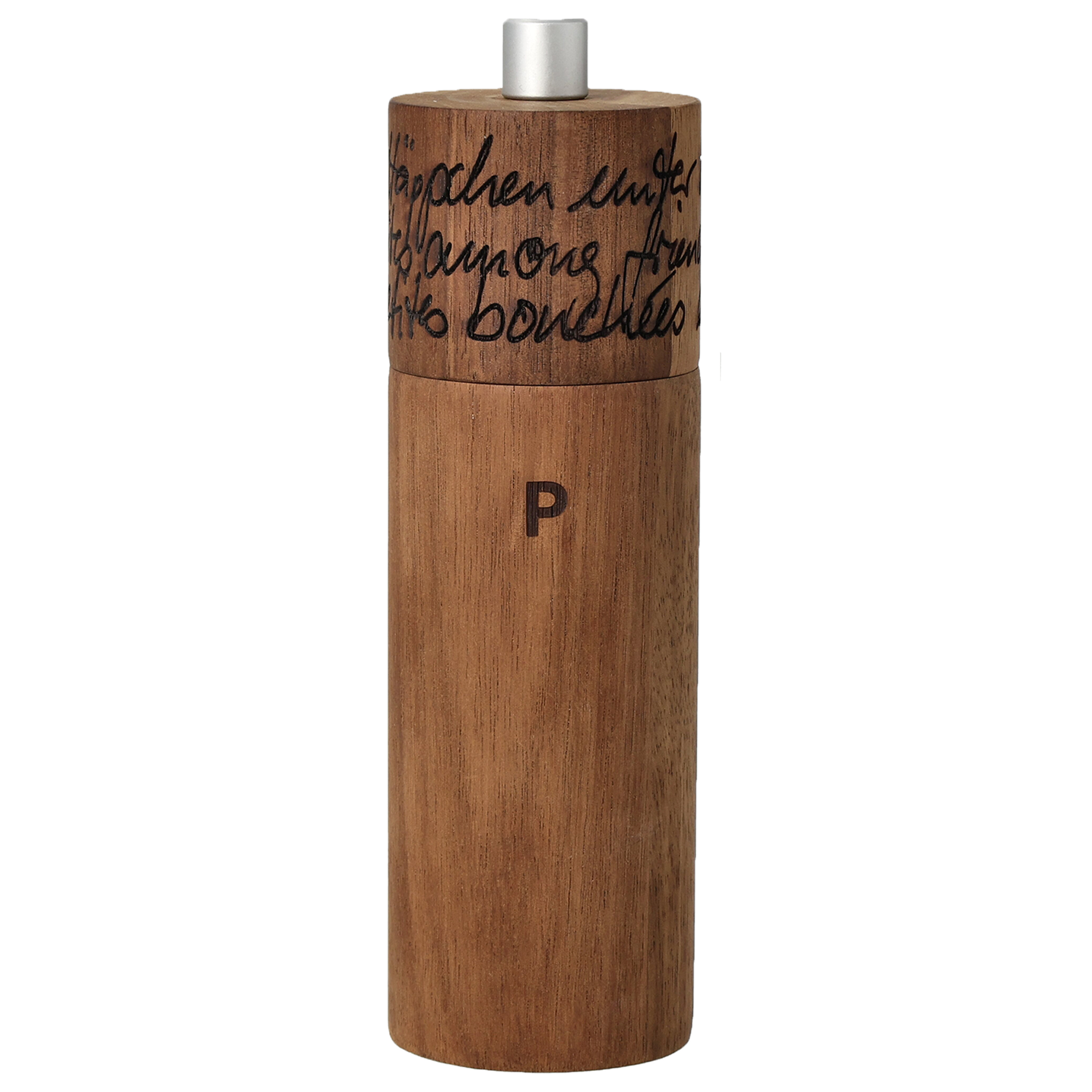 Pfeffermühle Häppchenweise aus Holz | Ø 5 cm · H 17 cm