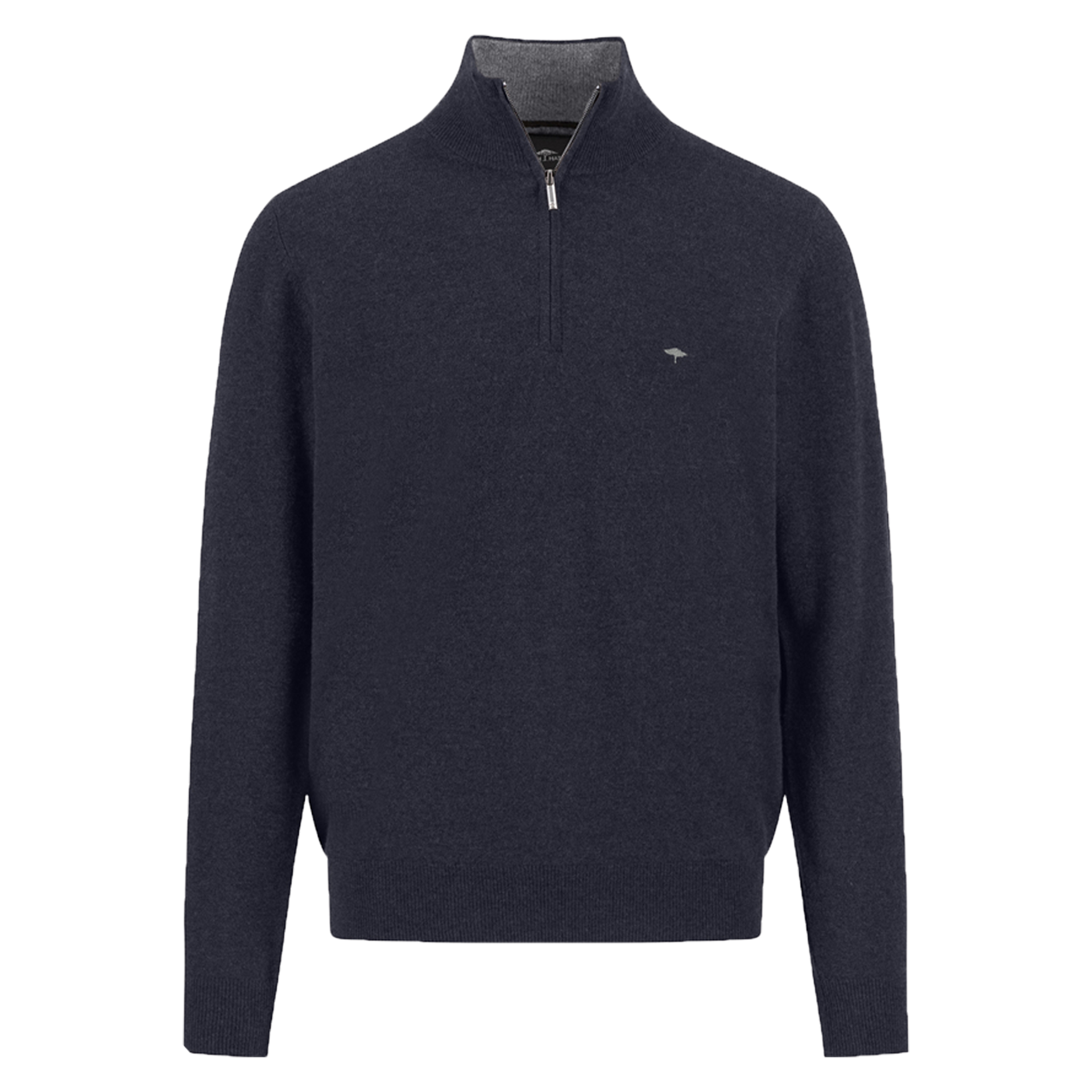 Troyer aus Merino-Cashmere mit Reißverschluss | Navy