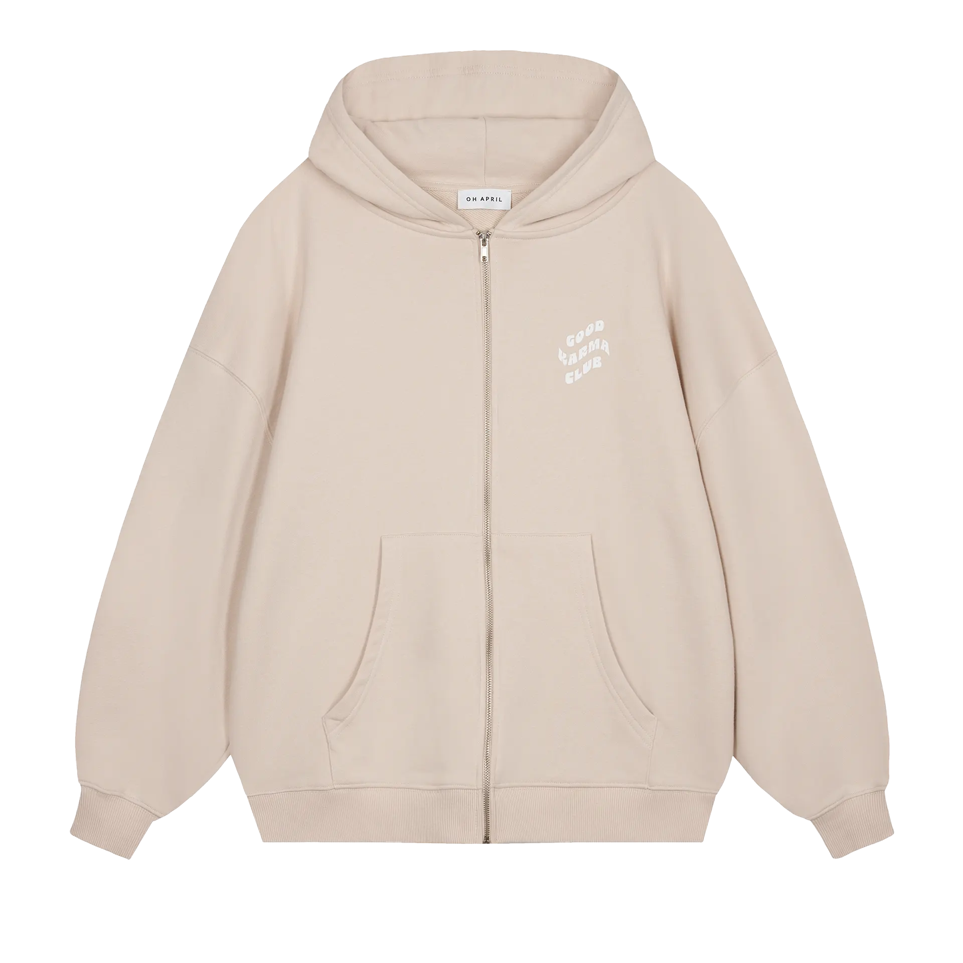 Zipper Hoodie | CAPPUCCINO GOOD KARMA CLUB