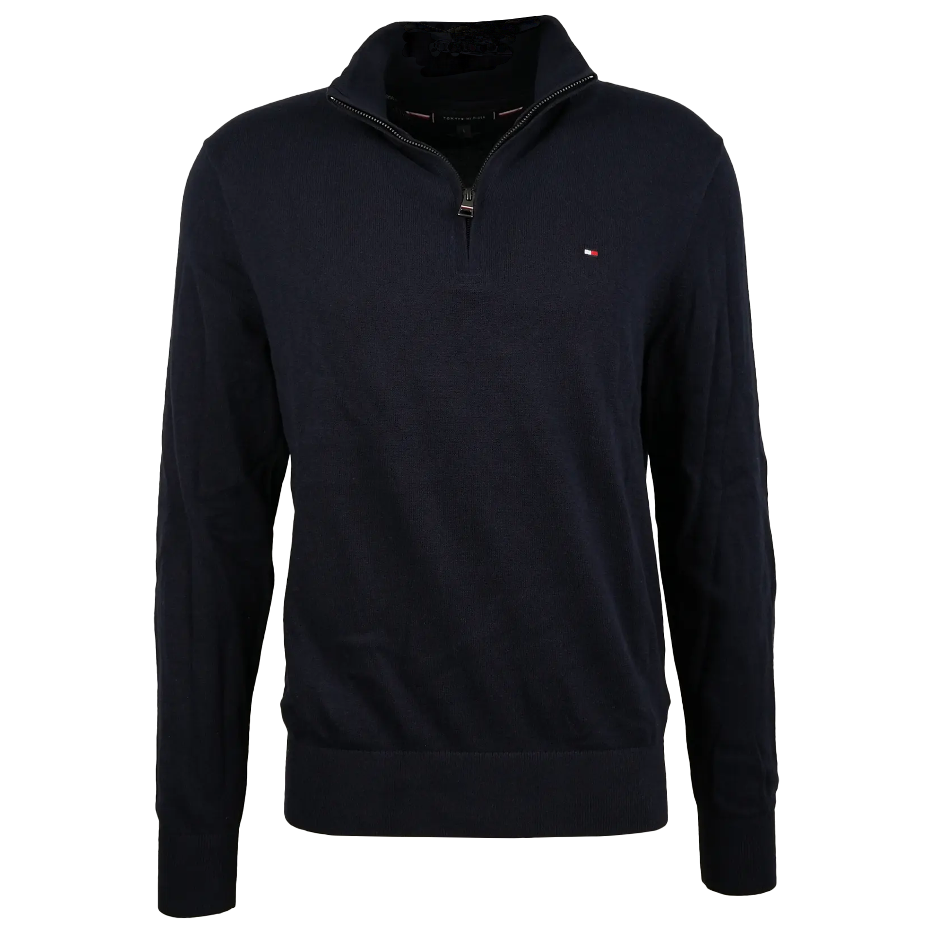 Half-Zip Jumper With Cashmere | Navy Blue