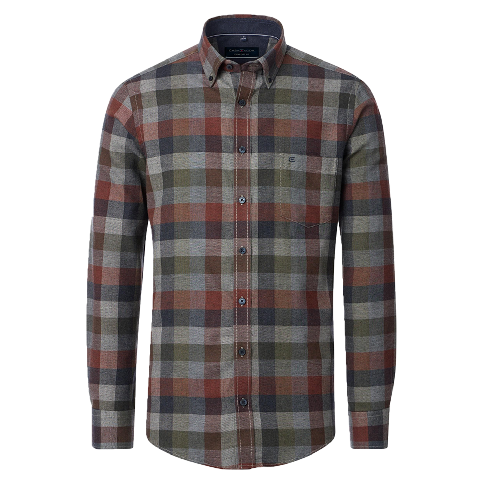 Freizeithemd aus Baumwolle | Rot