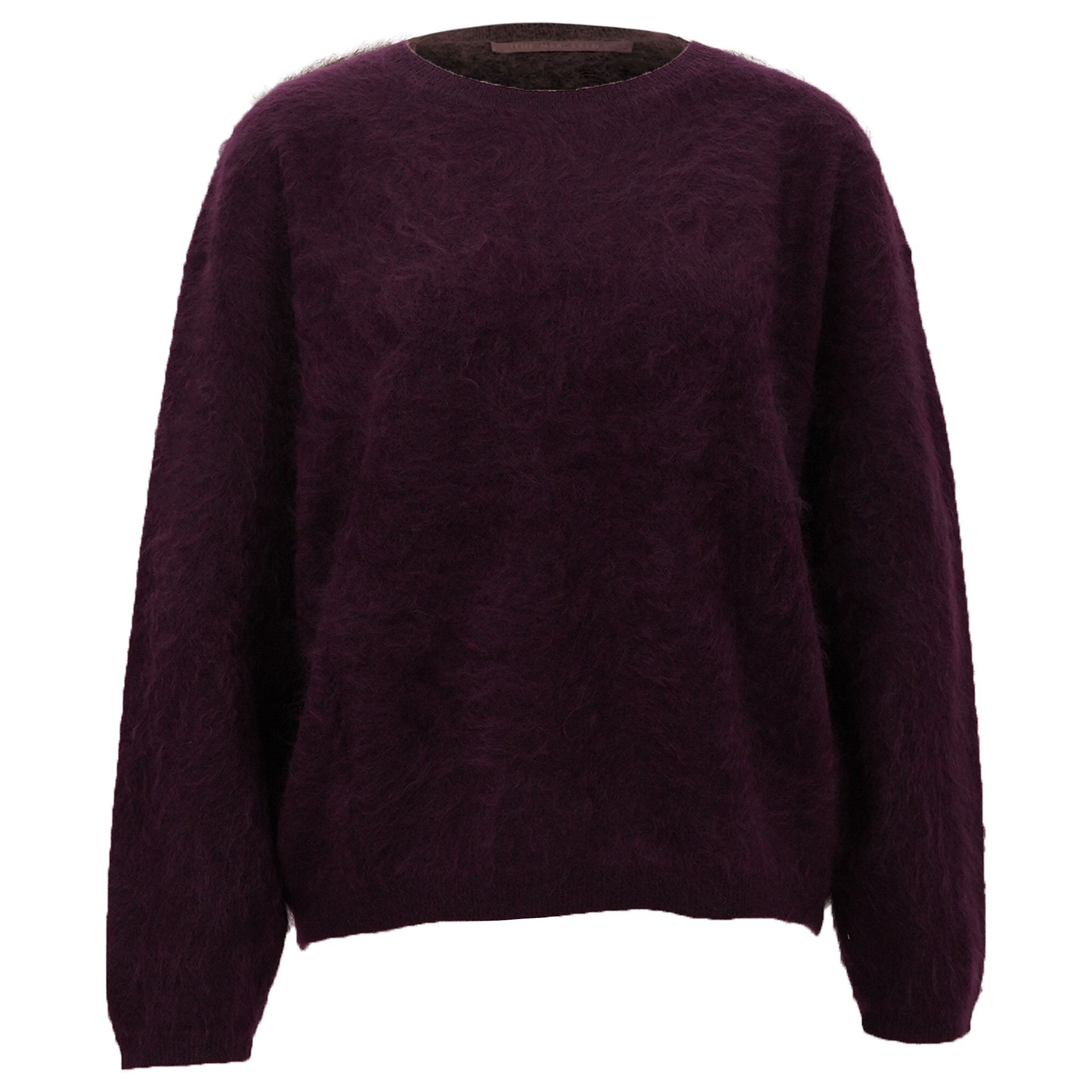 Rundhals-Pullover aus Brushed Cashmere | EGGPLANT