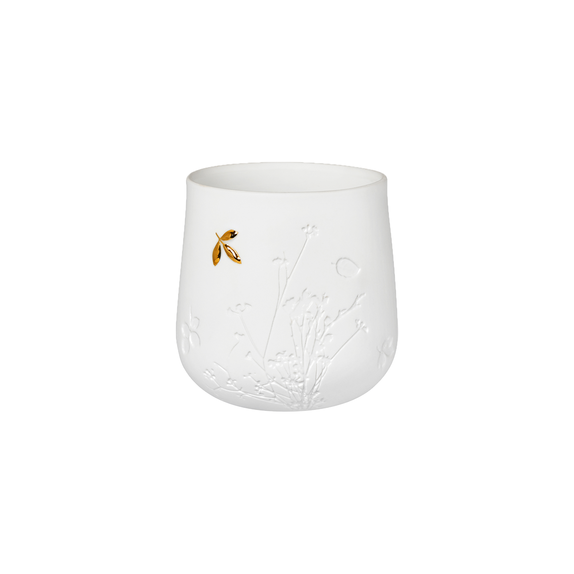 Tischlicht "Goldenes Blatt" | Ø 8 cm · H 8 cm