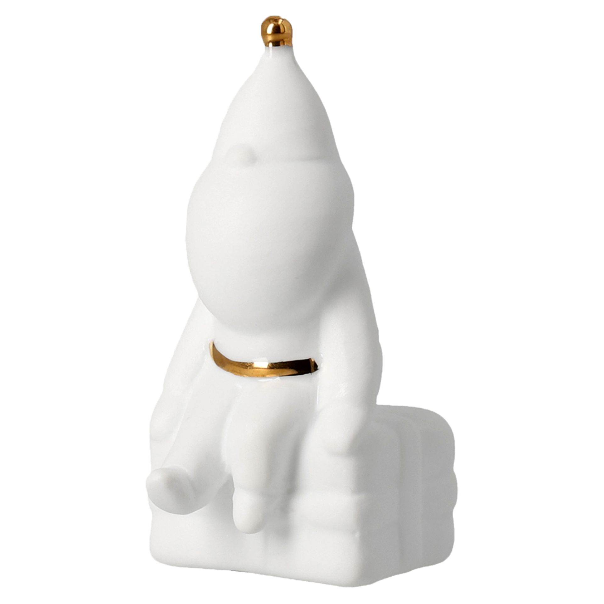 Porzellanfigur Santas Sitz | Weiß