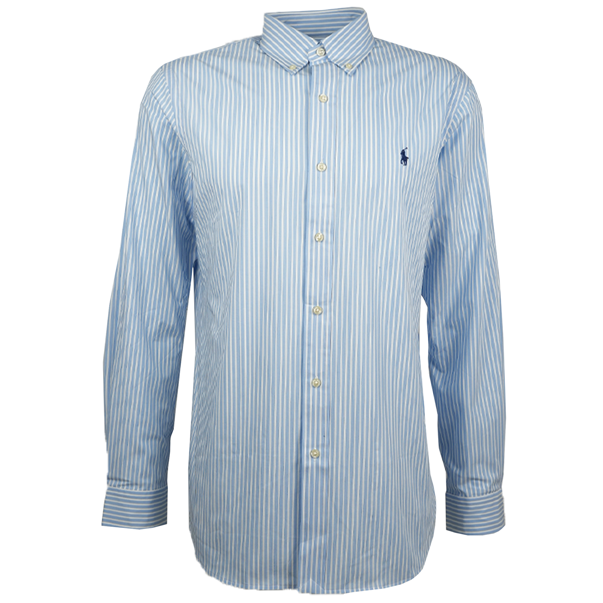 Gestreiftes Herrenhemd aus hochwertiger Baumwolle | Hellblau