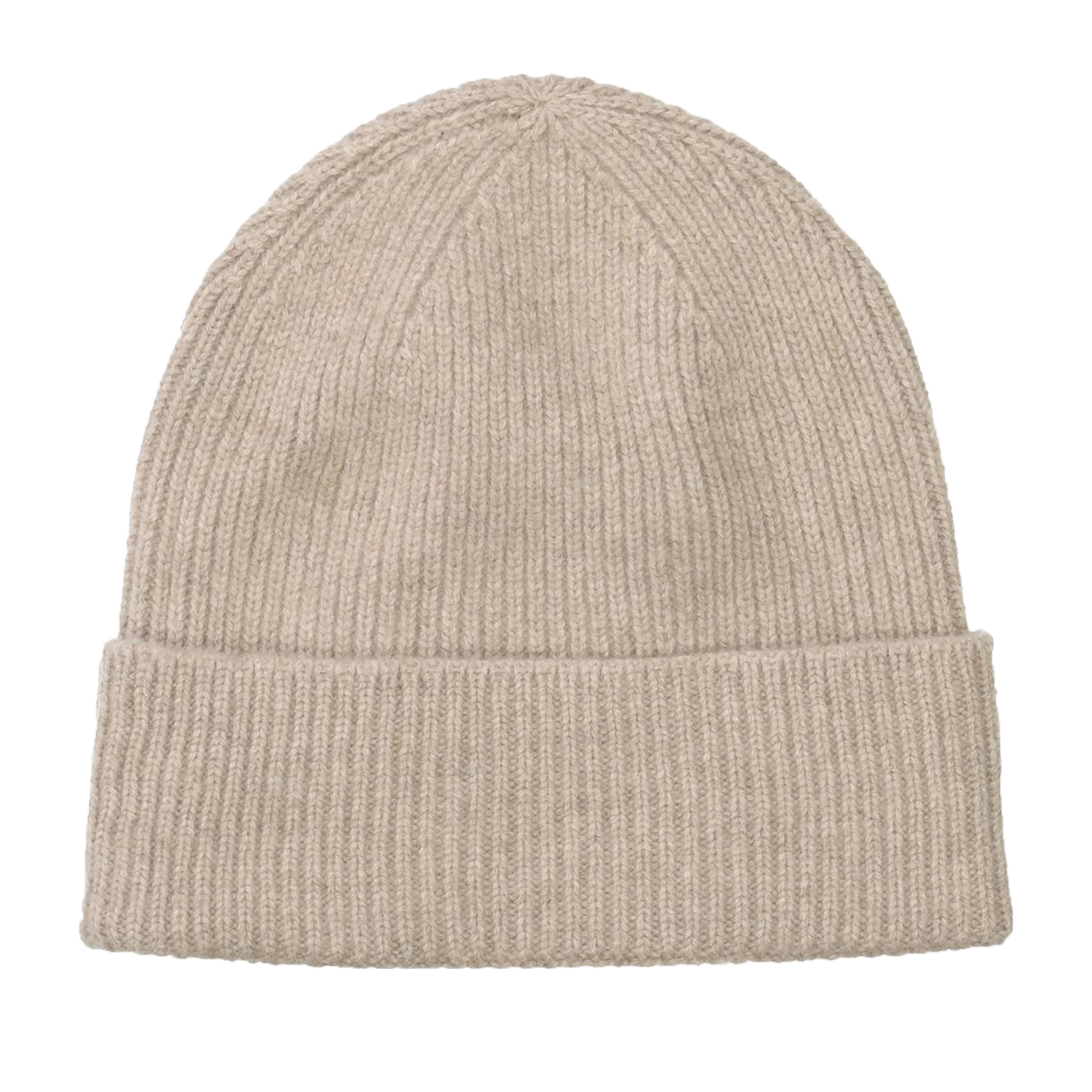 Cashmere Beanie mit Ribstruktur | IRISH CREAM MELANGE