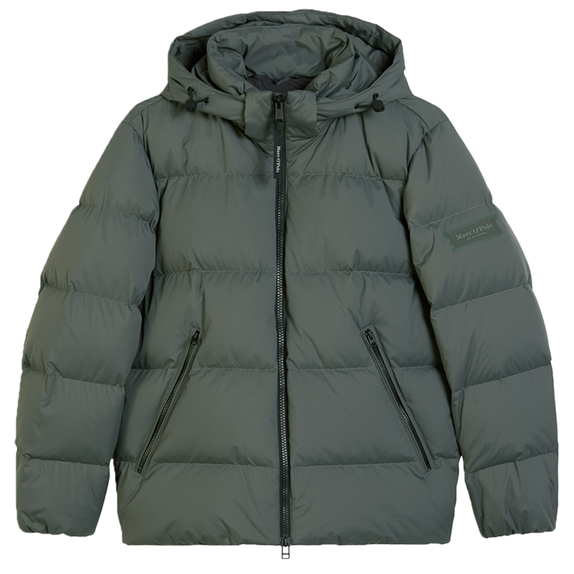 Puffer-Daunenjacke Regular mit abnehmbarer Kapuze | Mangrove