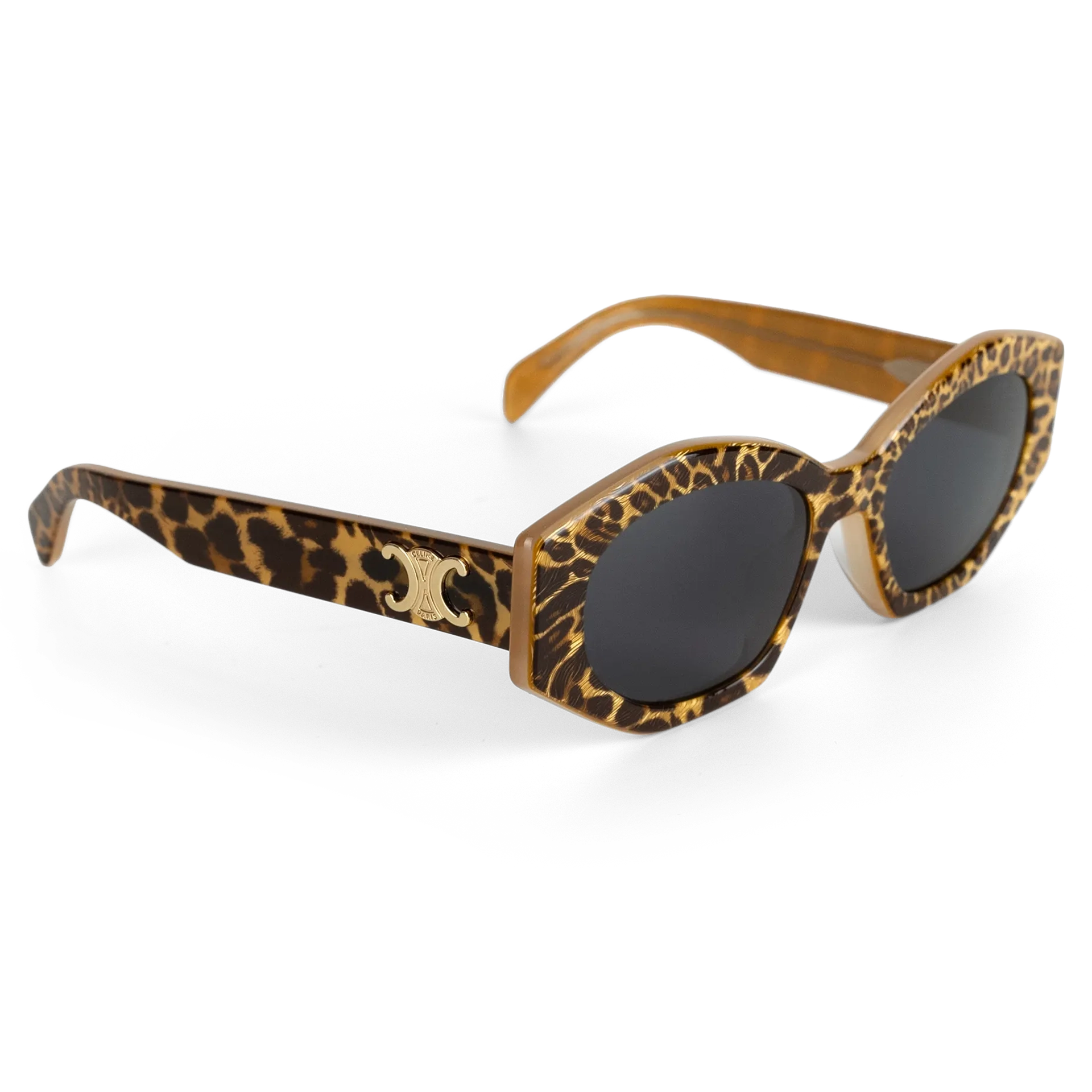 Cat Eye Sonnenbrille im Leopardenmuster