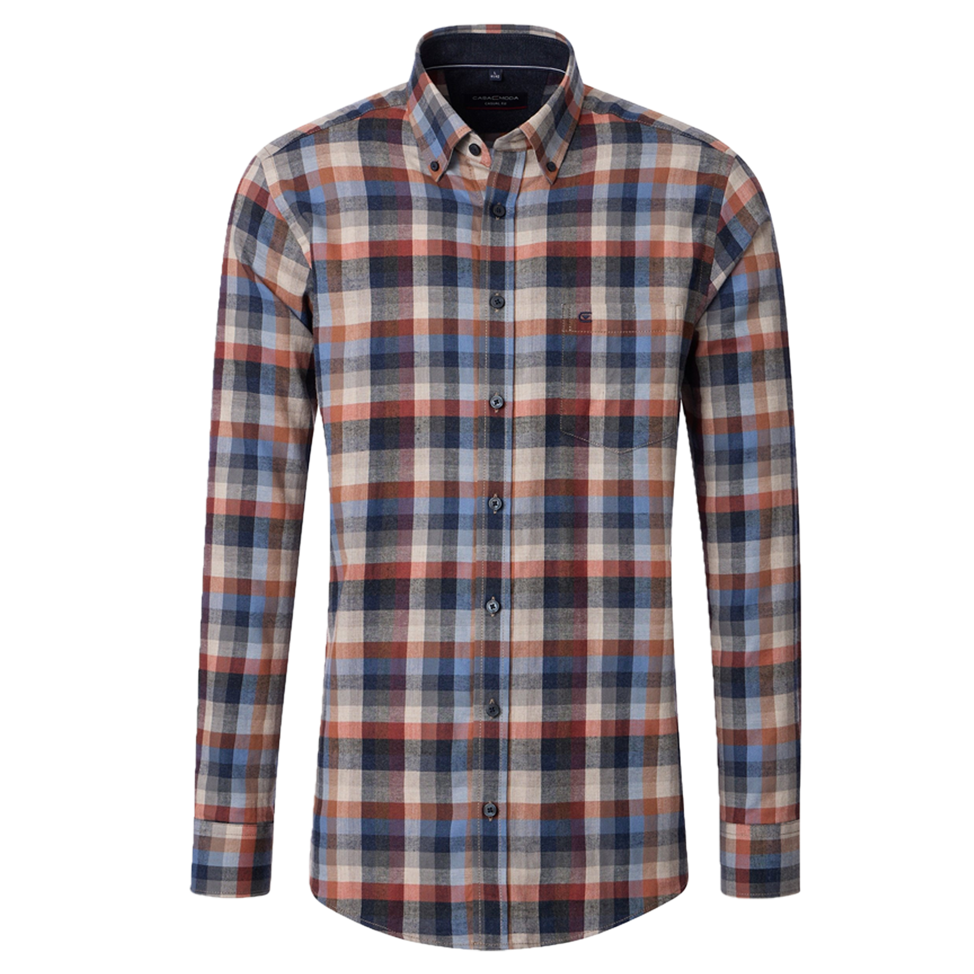 Langarm-Hemd Casual Fit | Anthrazit