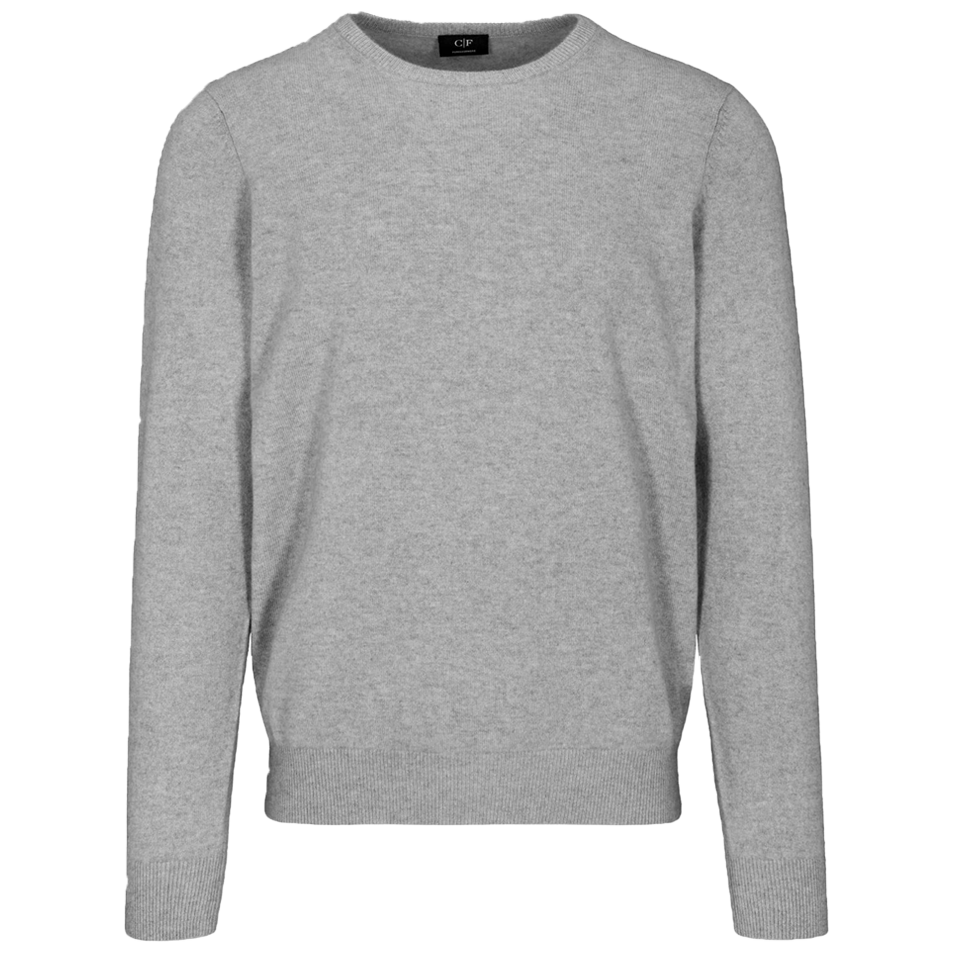 Cashmere Rundhals-Pullover Basic | TECH GREY MELANGE