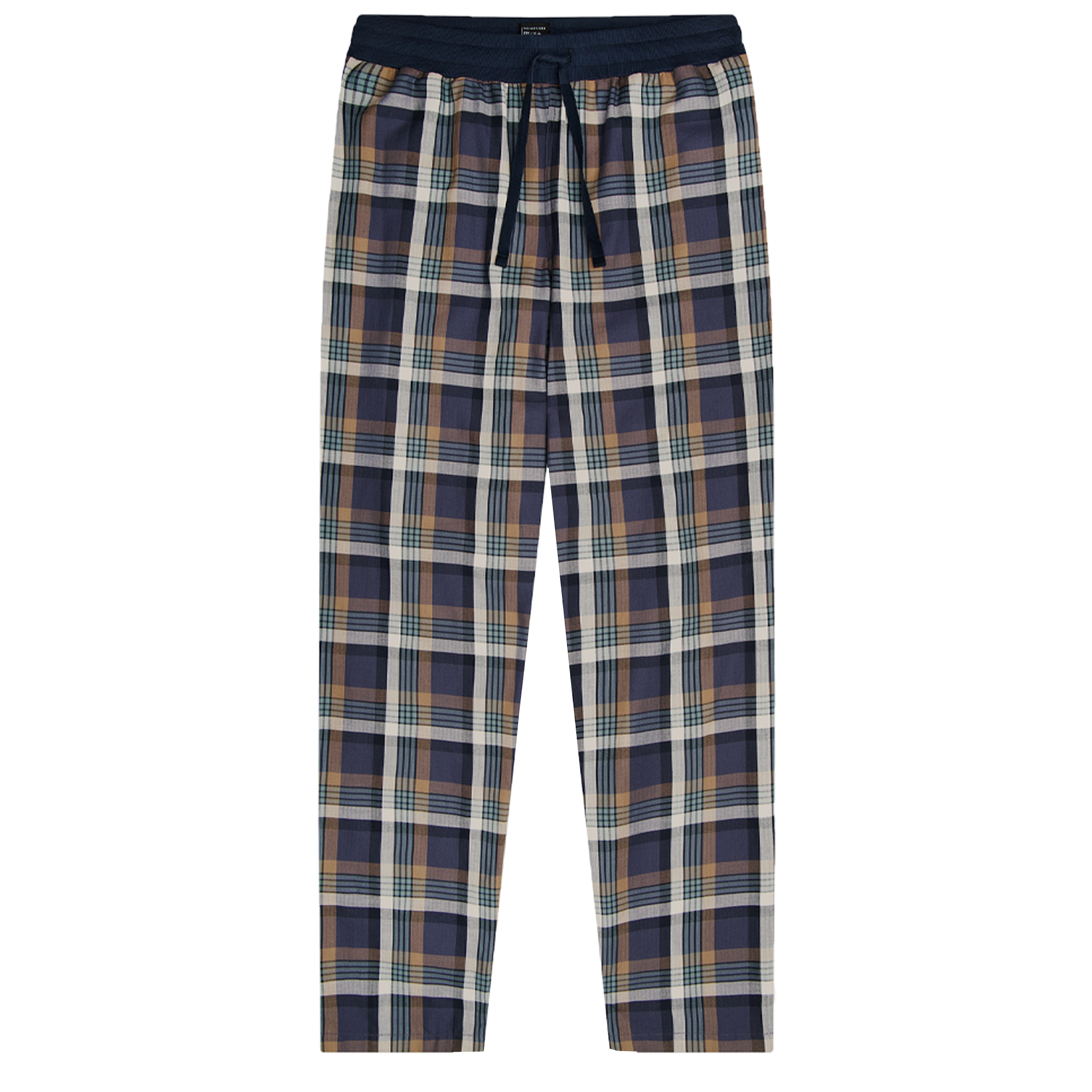 Lange Pyjamahose aus Webware | Graphit