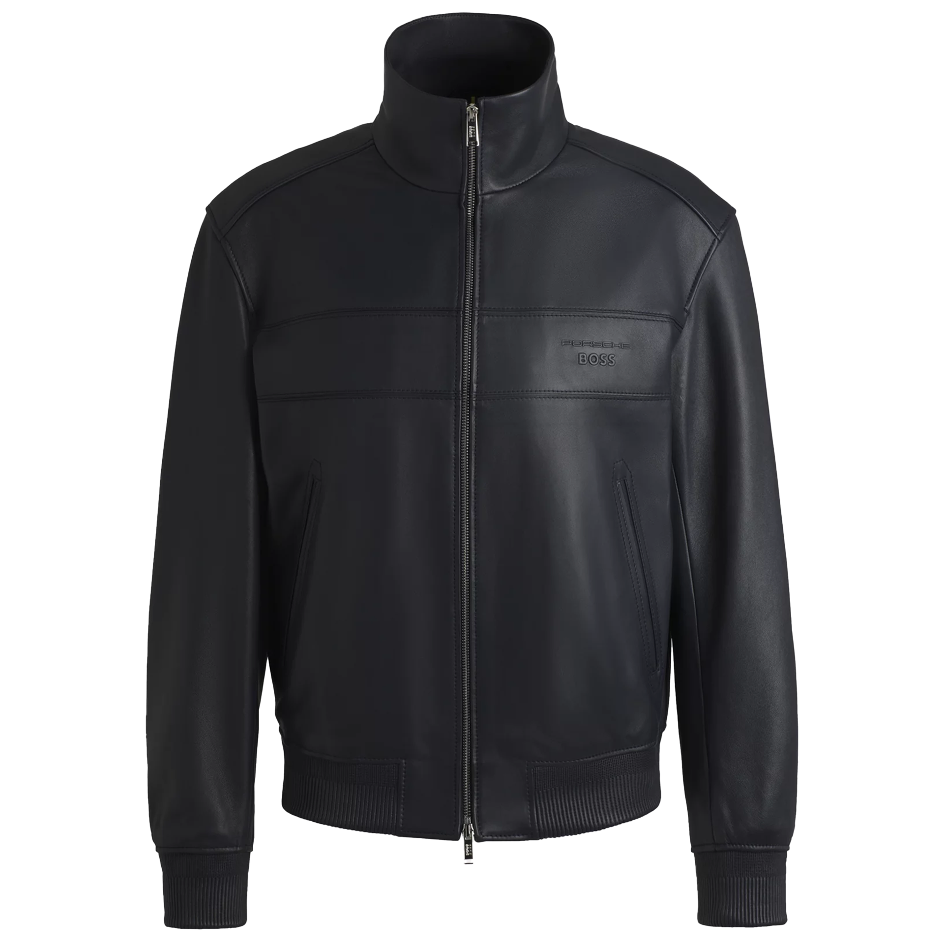 Porsche x BOSS Regular-Fit Jacke aus Leder