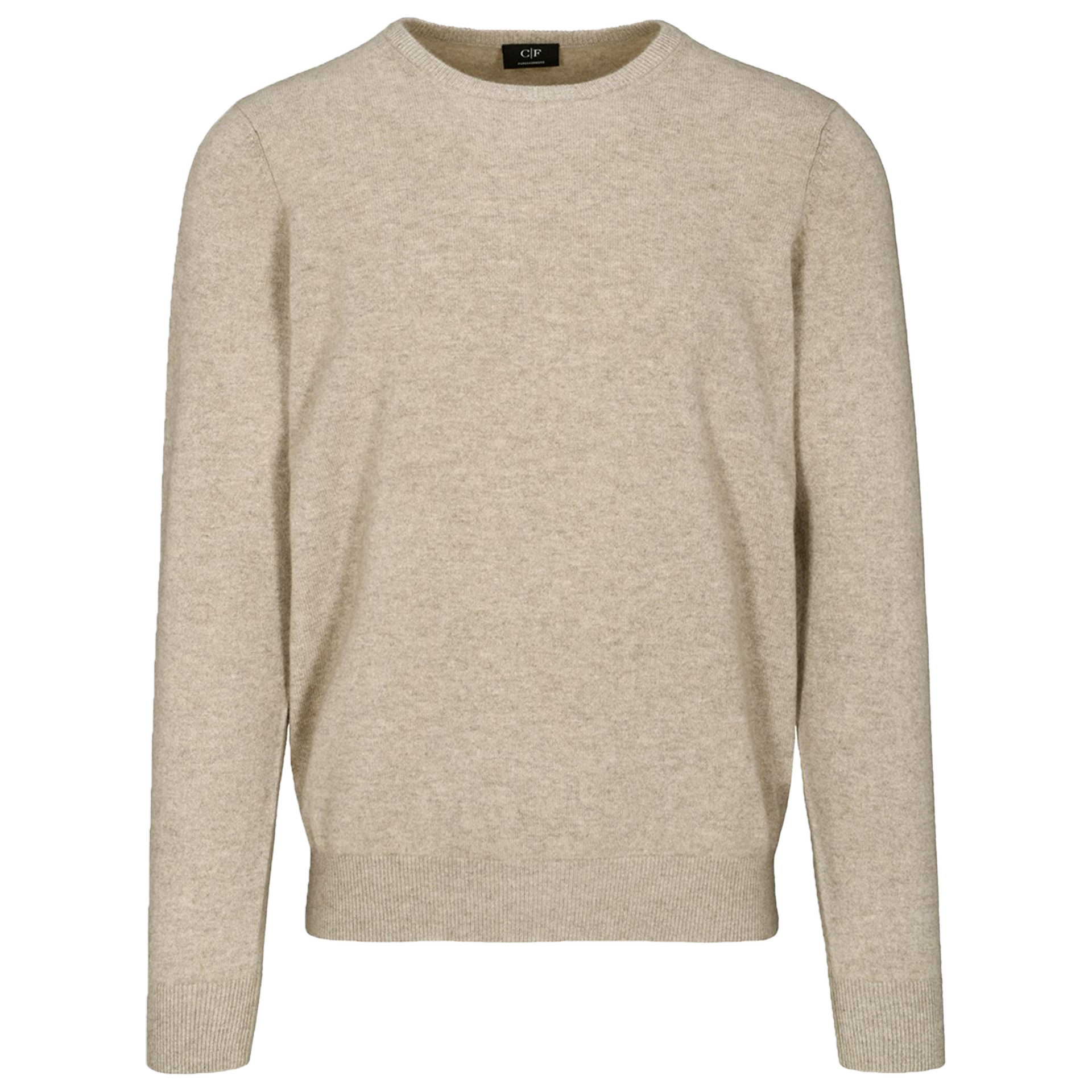 Cashmere Rundhals-Pullover Basic | IRISH CREAM MELANGE