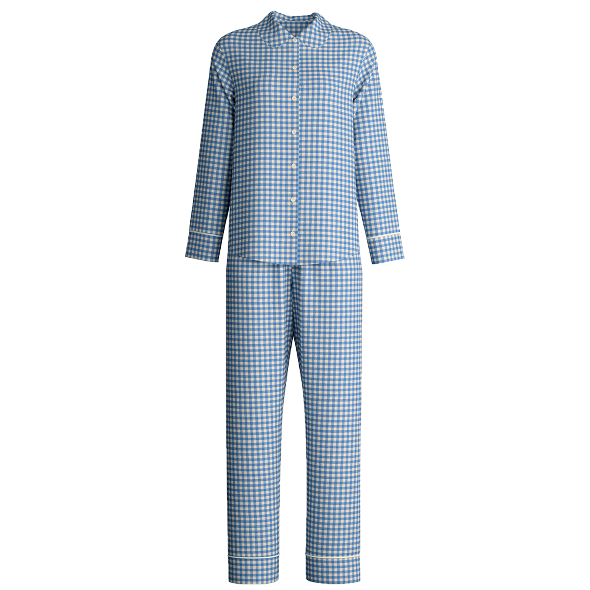 Flanell-Pyjama mit Knopfleiste | Scandinavian