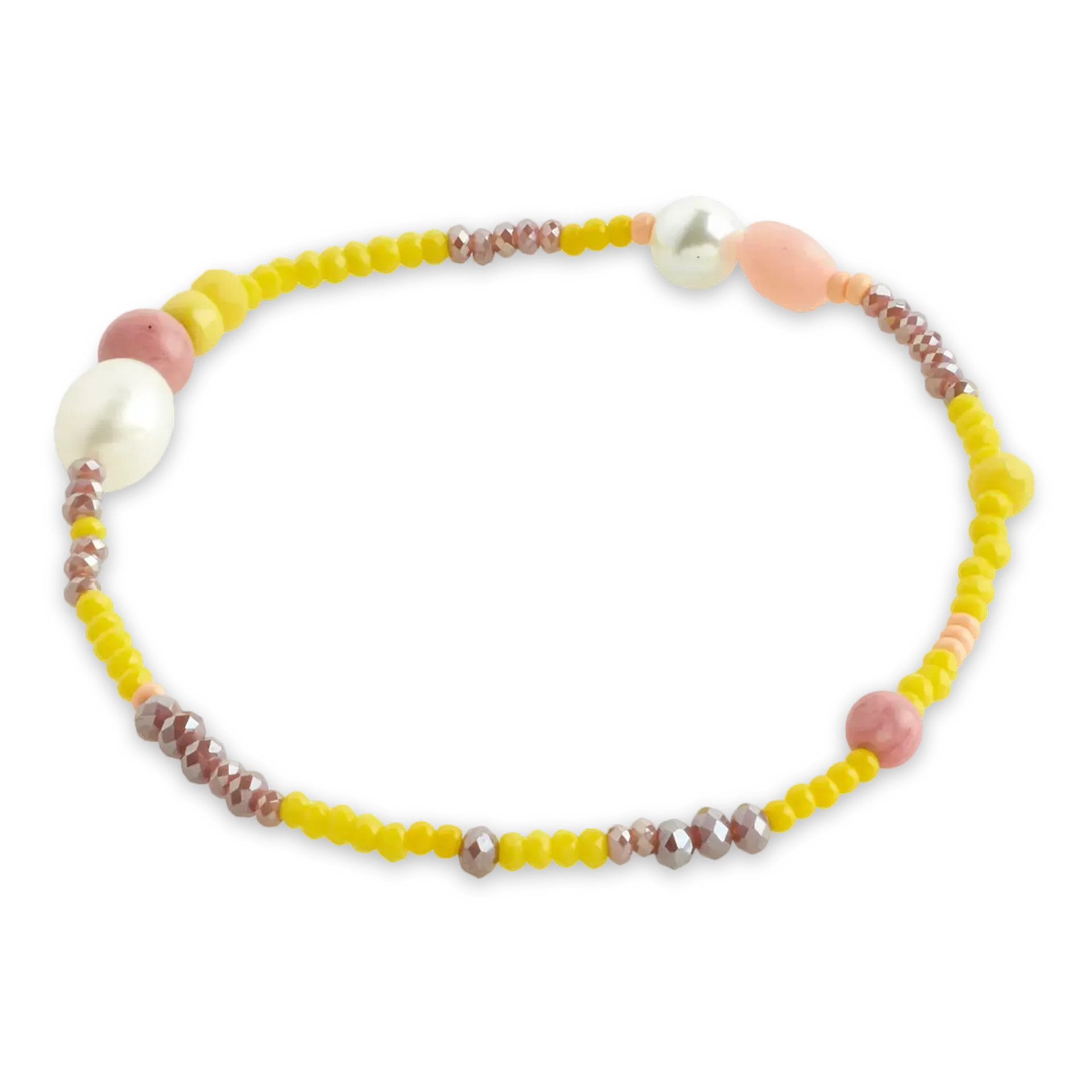 Gelbes Perlenarmband | INDIANA