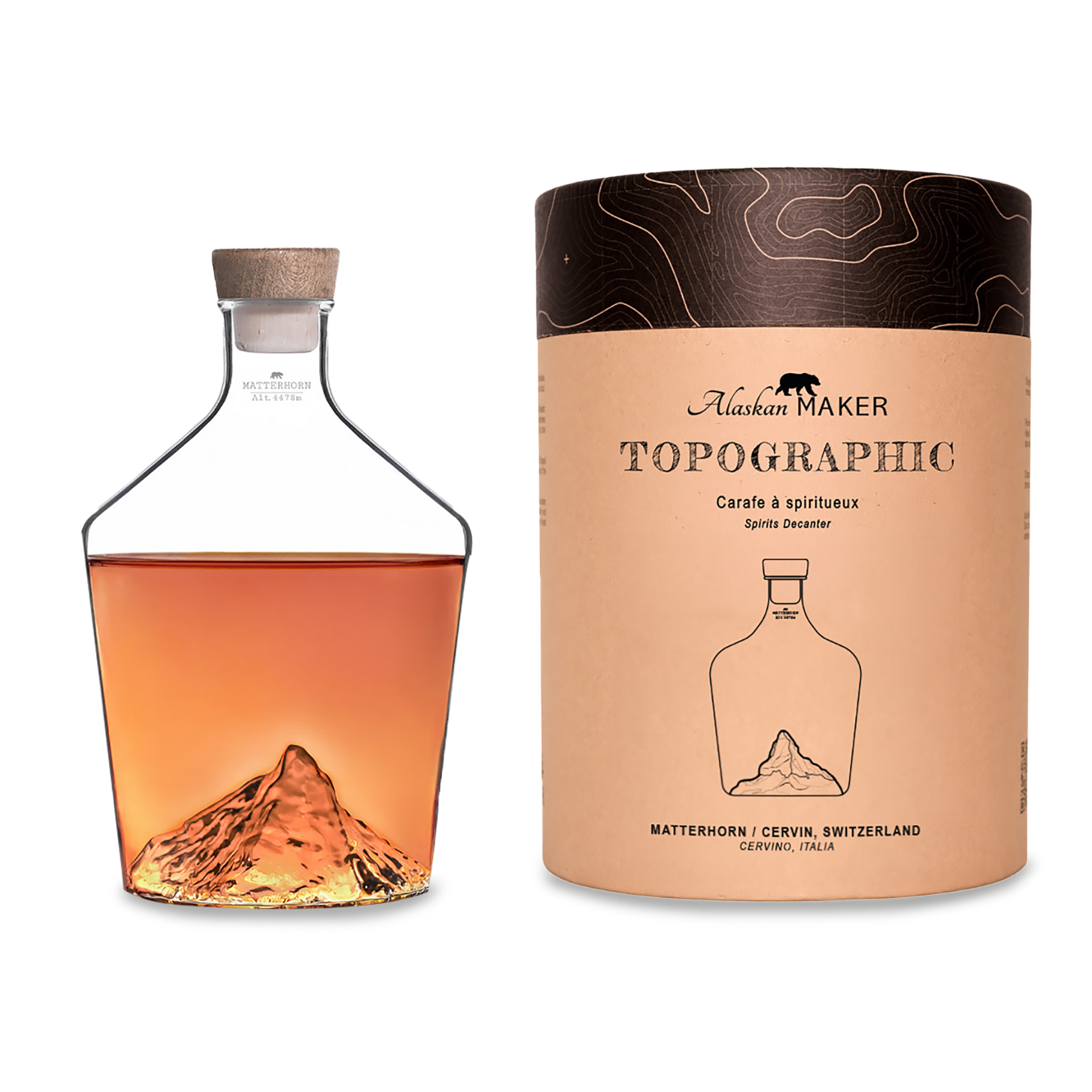 Topographic Spirits Decanter | Matterhorn