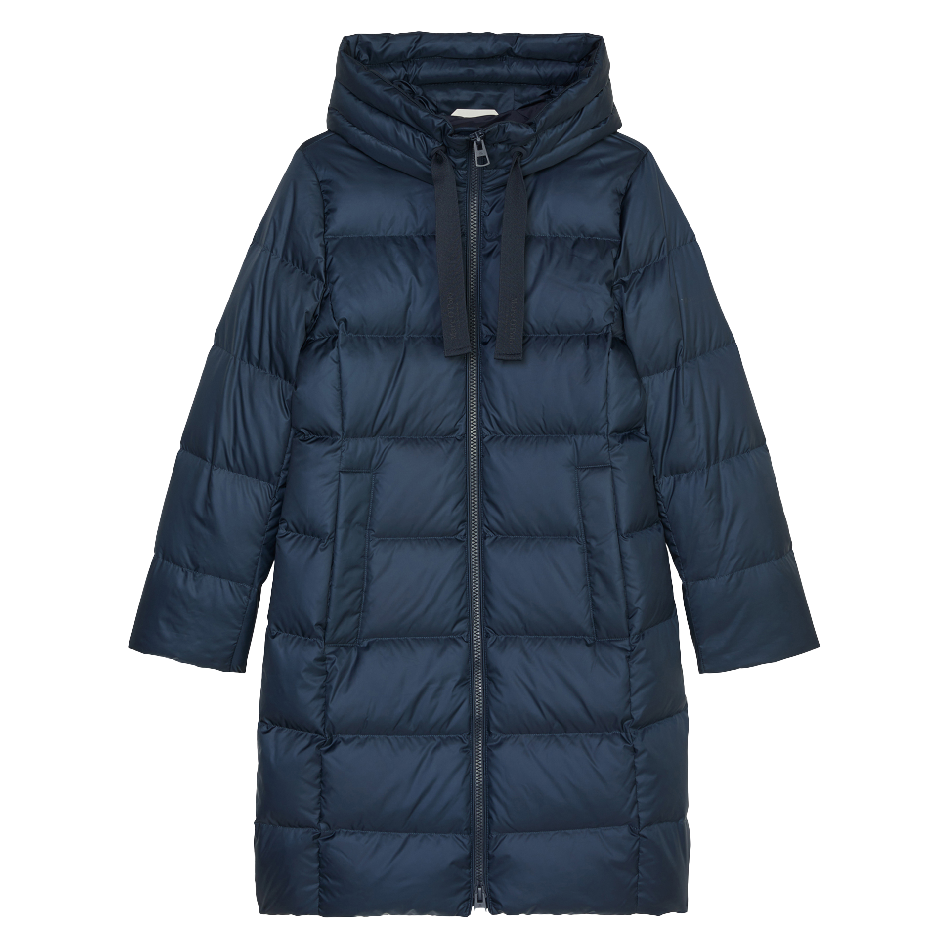 Kapuzen-Daunenmantel Shaped mit wasserabweisender Oberfläche | Dark Navy
