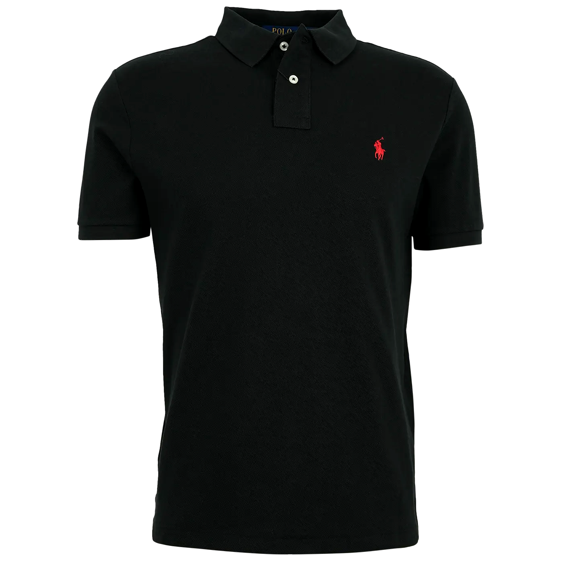 Piqué-Poloshirt aus Baumwolle | SCHWARZ