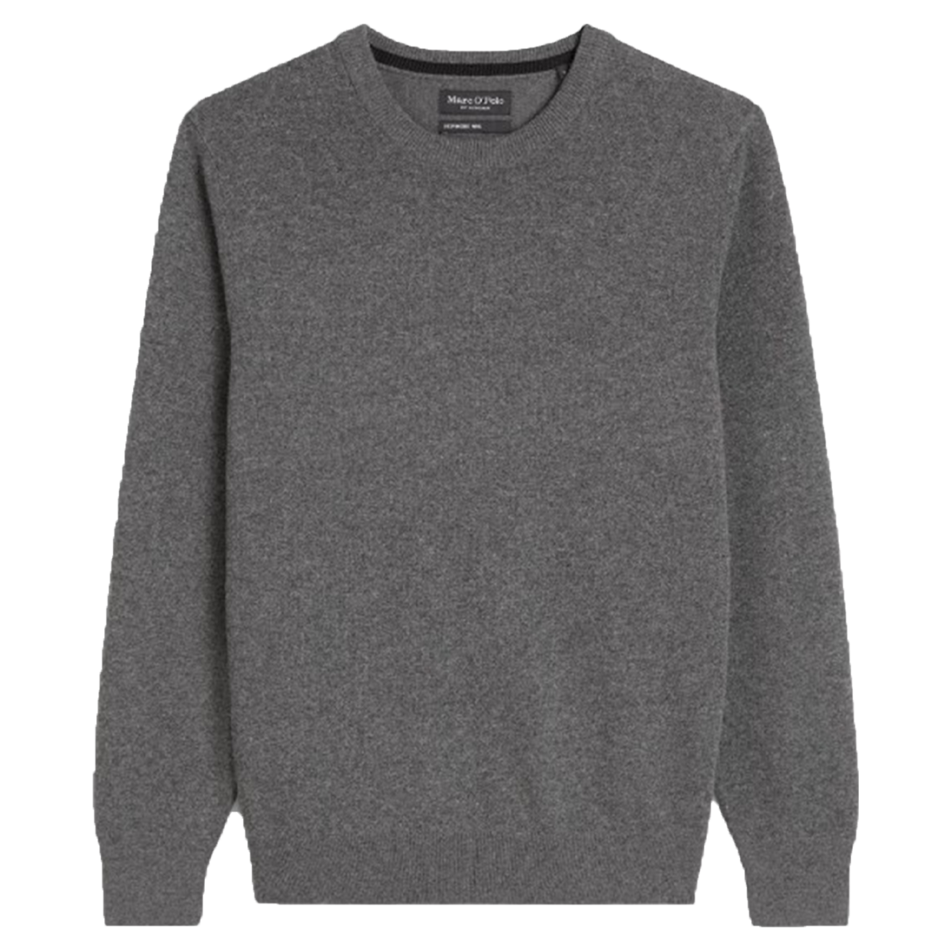 Pullover Regular aus softem Baumwolle-/Schurwolle-Mix | Graphic Grey Melange