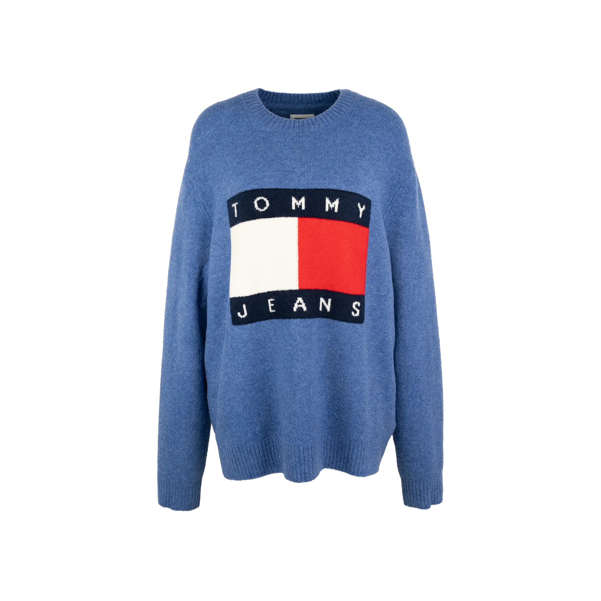 Melierter Pullover mit Flag-Badge