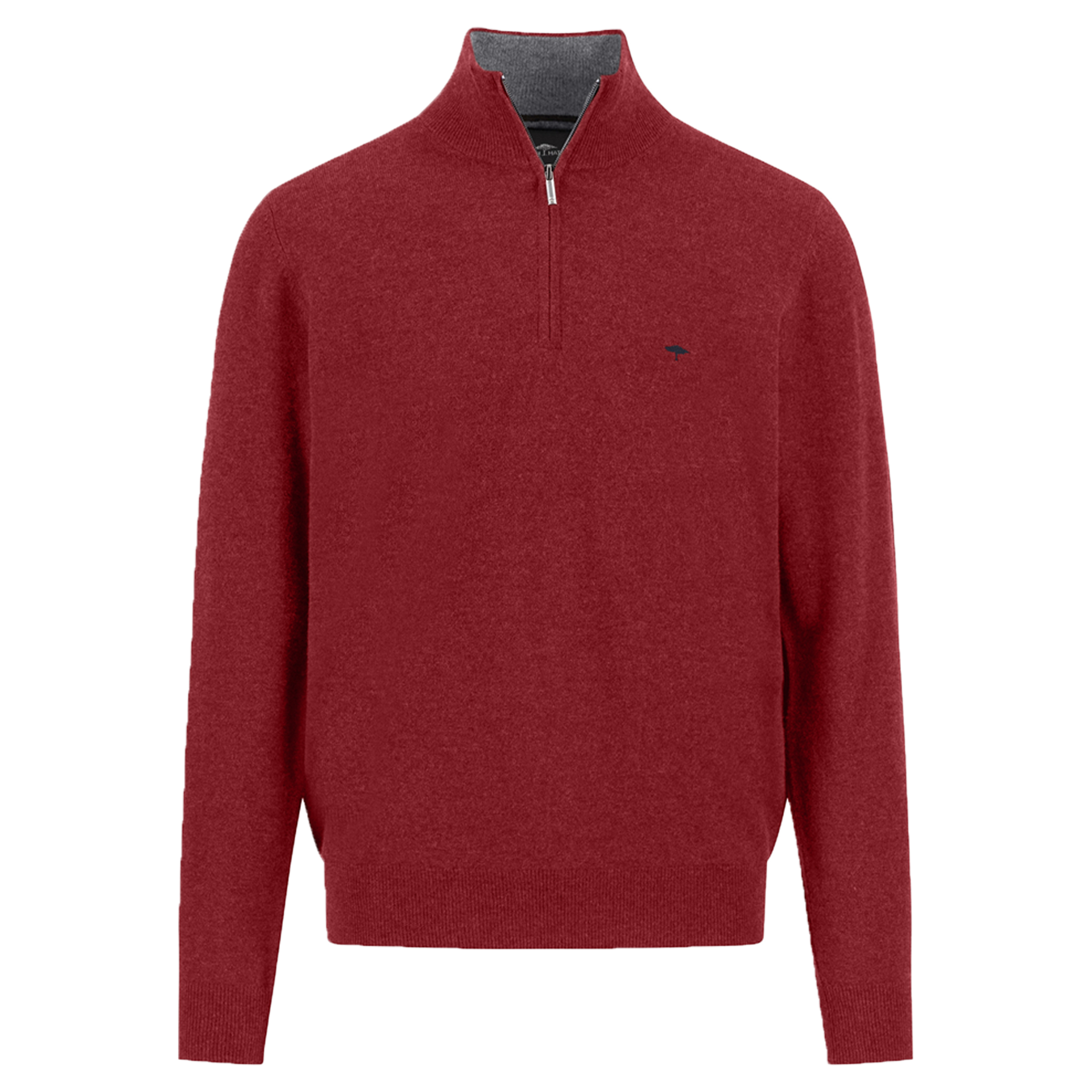 Troyer aus Merino-Cashmere mit Reißverschluss | Garnet Red