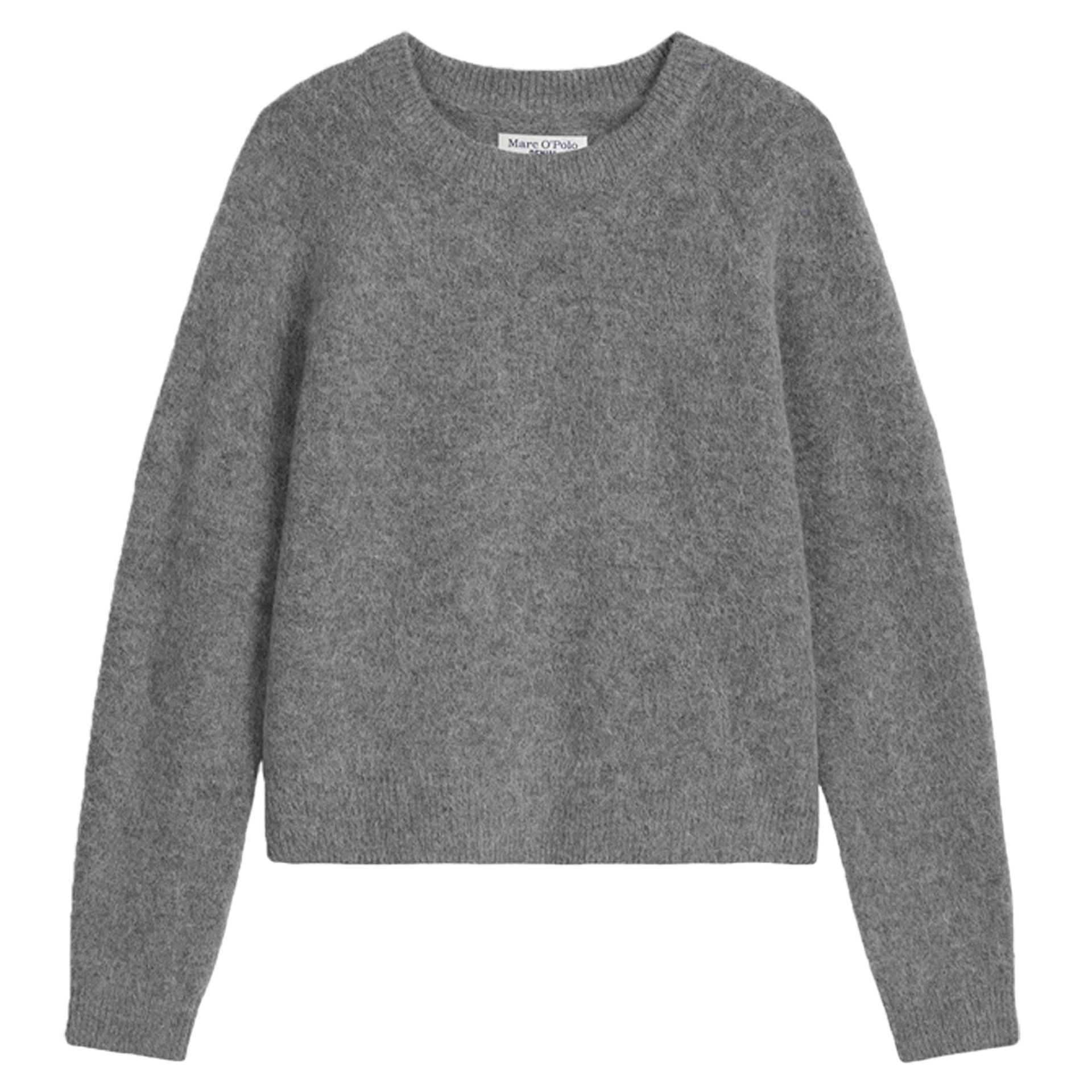Strickpullover Regular aus softem Schurwolle-Mix | Asphalt Melange