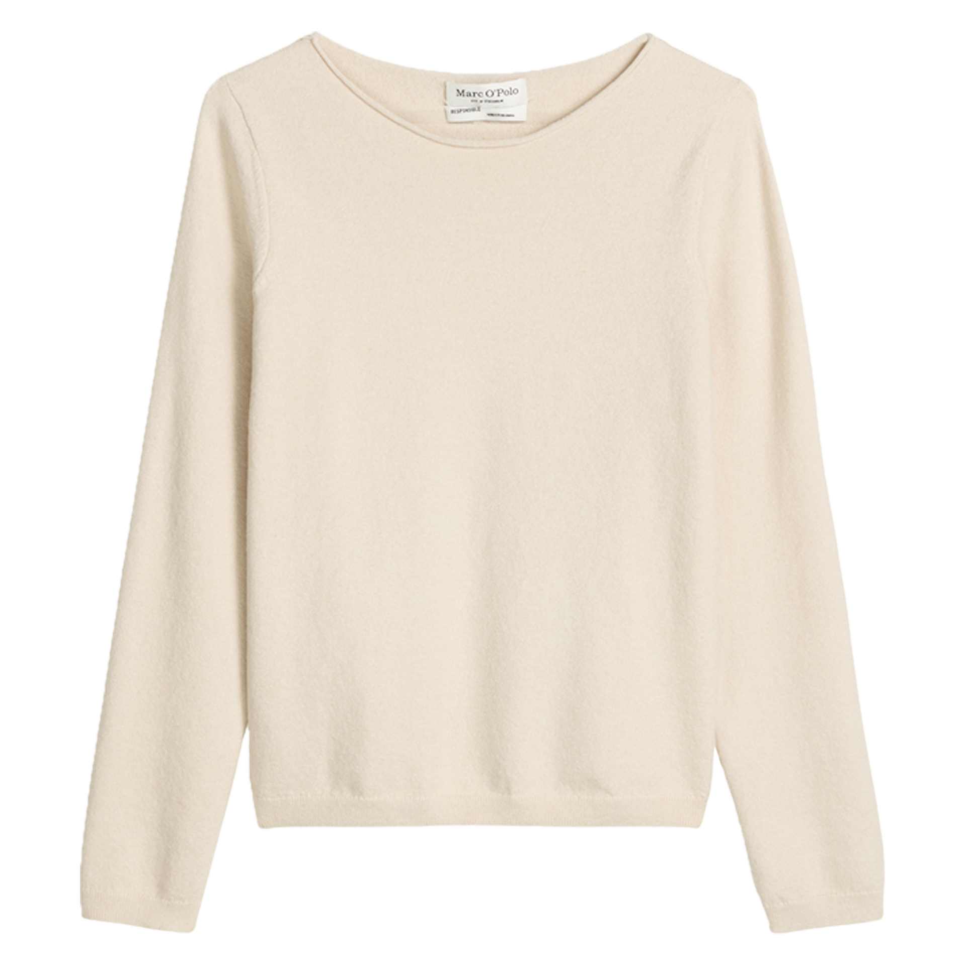 Basic-Strickpullover Regular aus softem Baumwolle-/Schurwolle-Mix | Light Oat