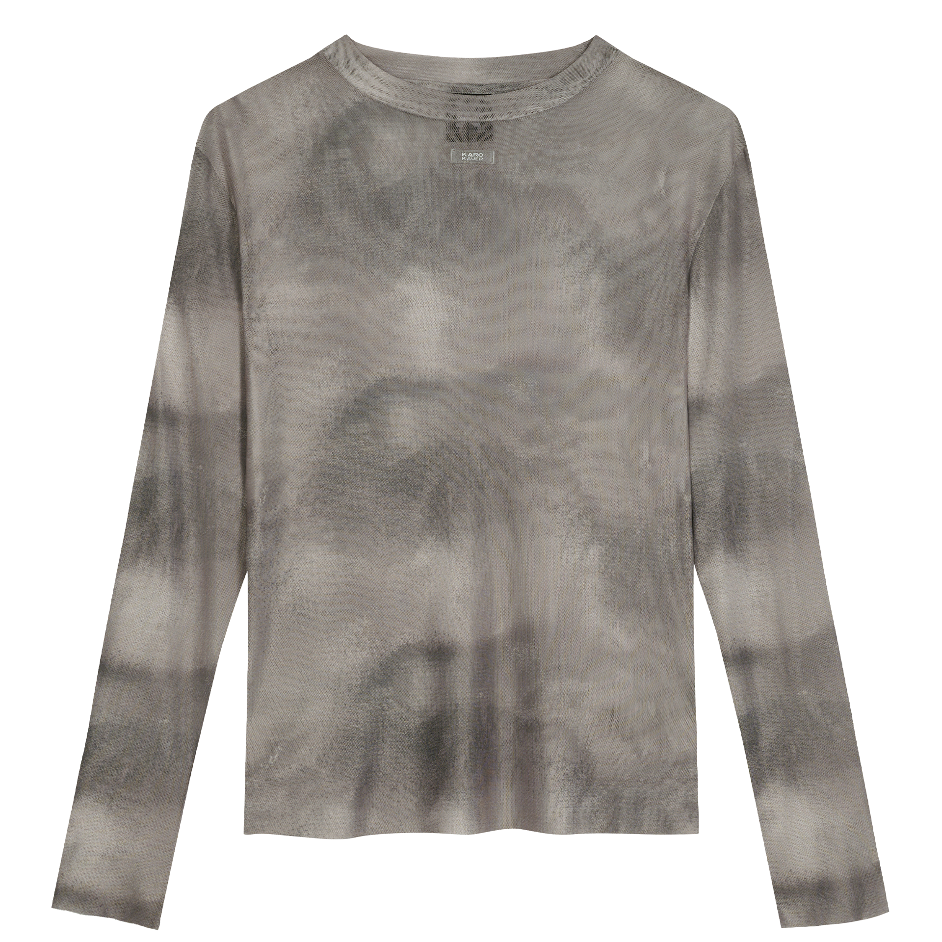 Mesh Longsleeve mit Printmuster