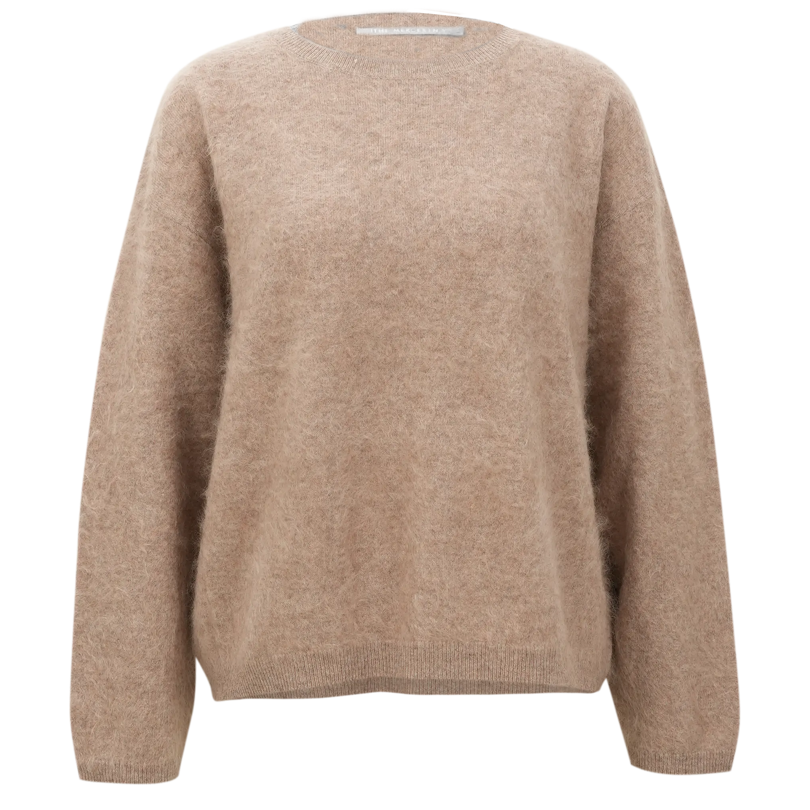 Rundhals-Pullover aus Brushed Cashmere | CAPPUCCINO MEL.
