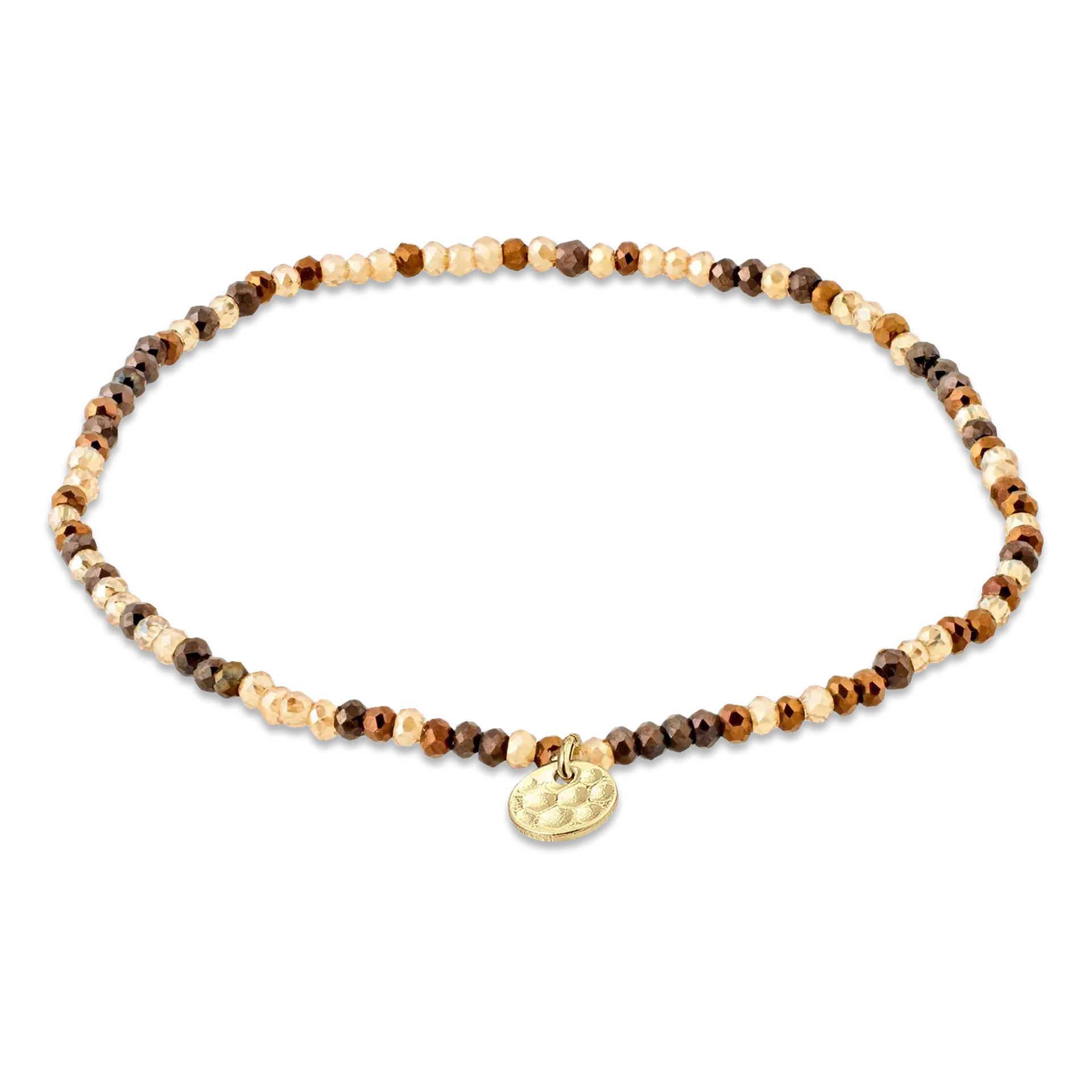 Braunes Armband | INDIE vergoldet