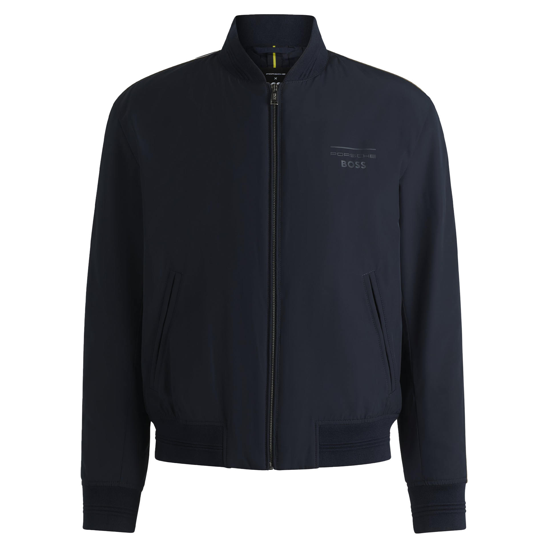 Porsche x BOSS Jacke aus Canvas mit Streifendetails | DARK BLUE