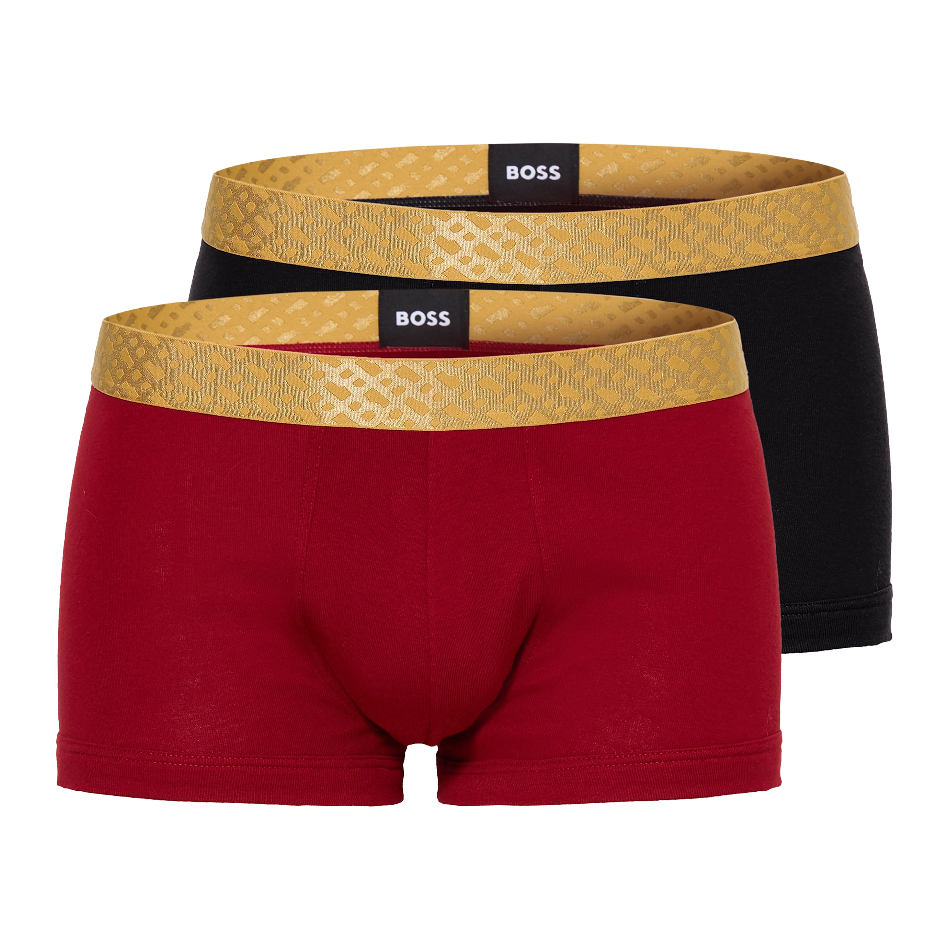 2er-Pack Trunks aus Baumwoll-Stretch | ROT und SCHWARZ