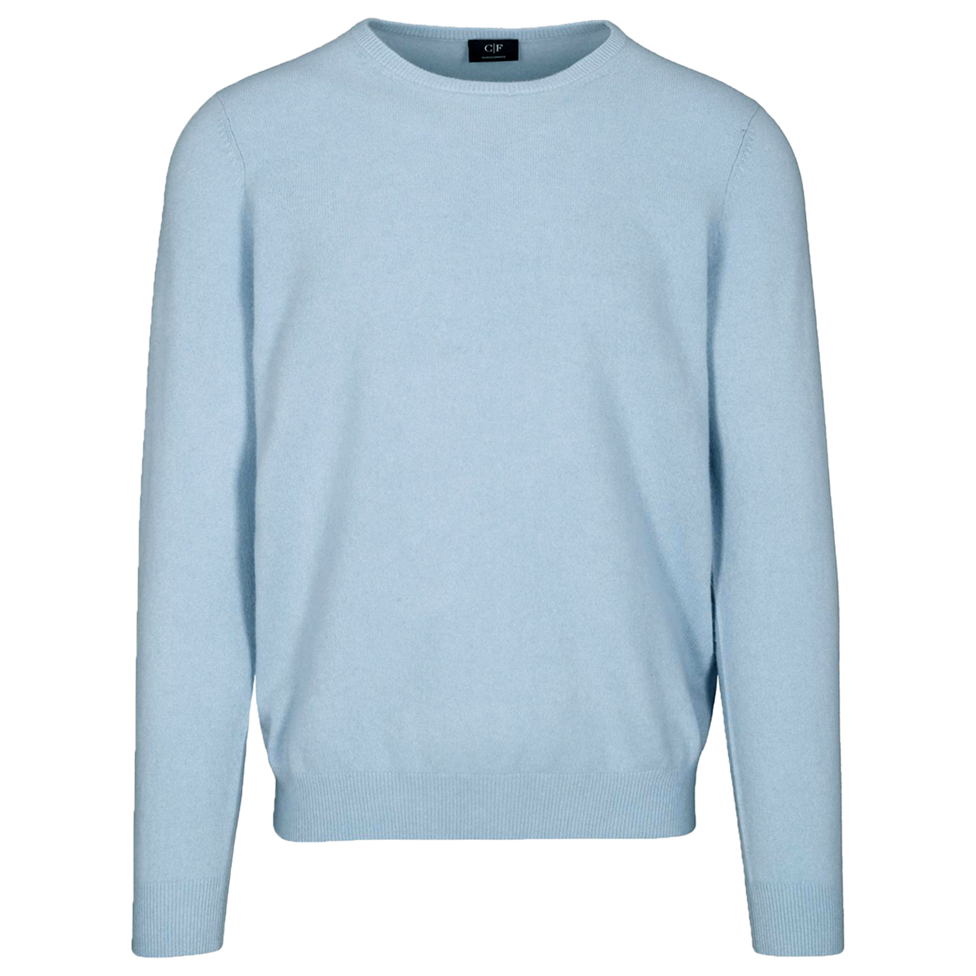 Cashmere Rundhals-Pullover Basic | SOFT CHAMBRAY