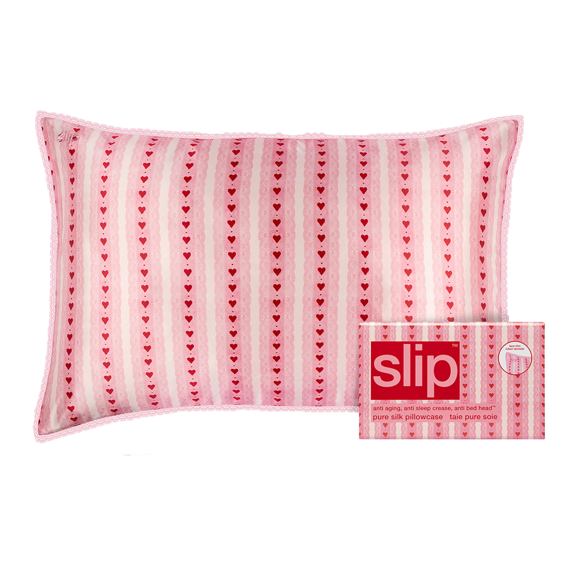 Seidenkissenbezug Queen Lace Sweetie | Valentine Pink