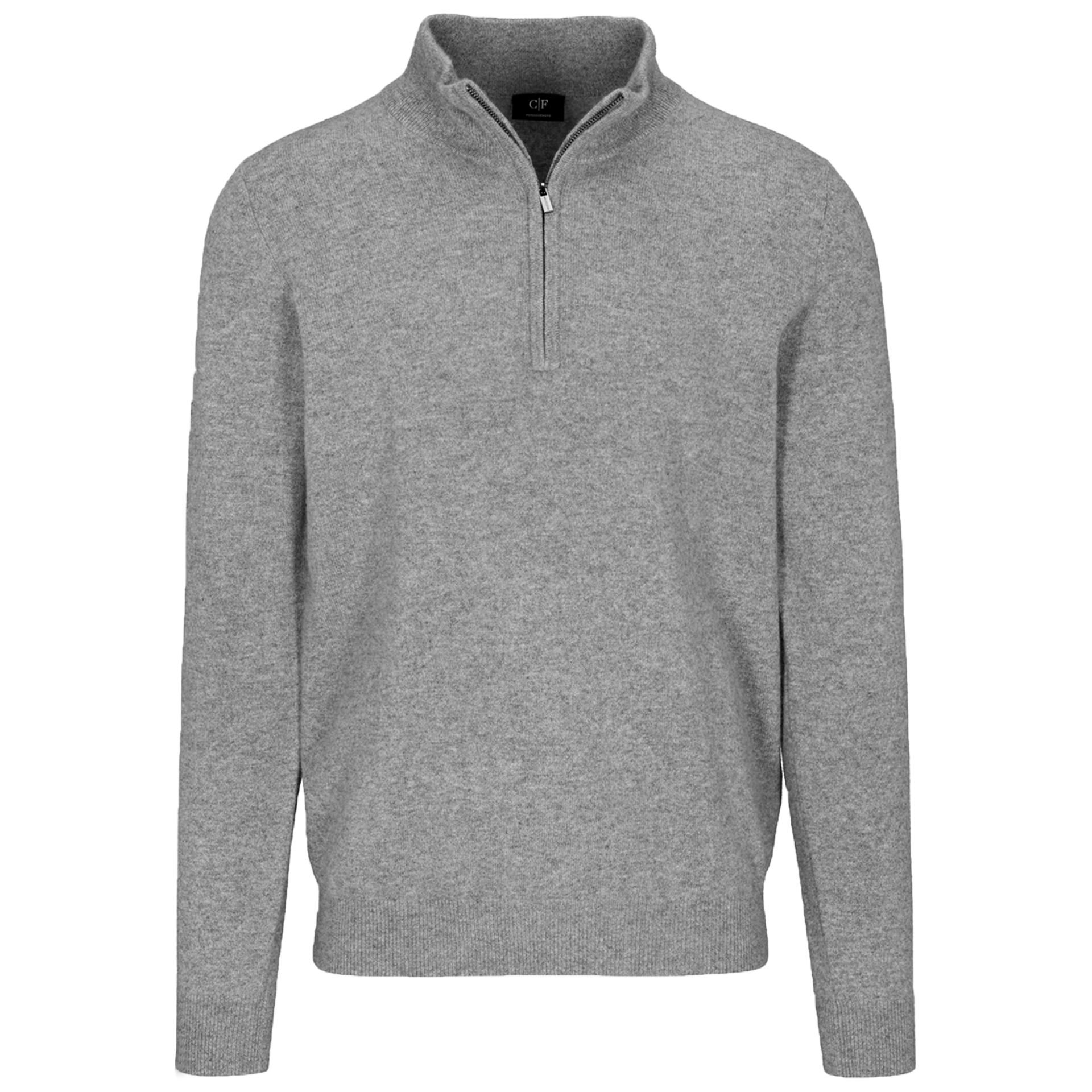 Cashmere Troyer Pullover | TECH GREY MELANGE