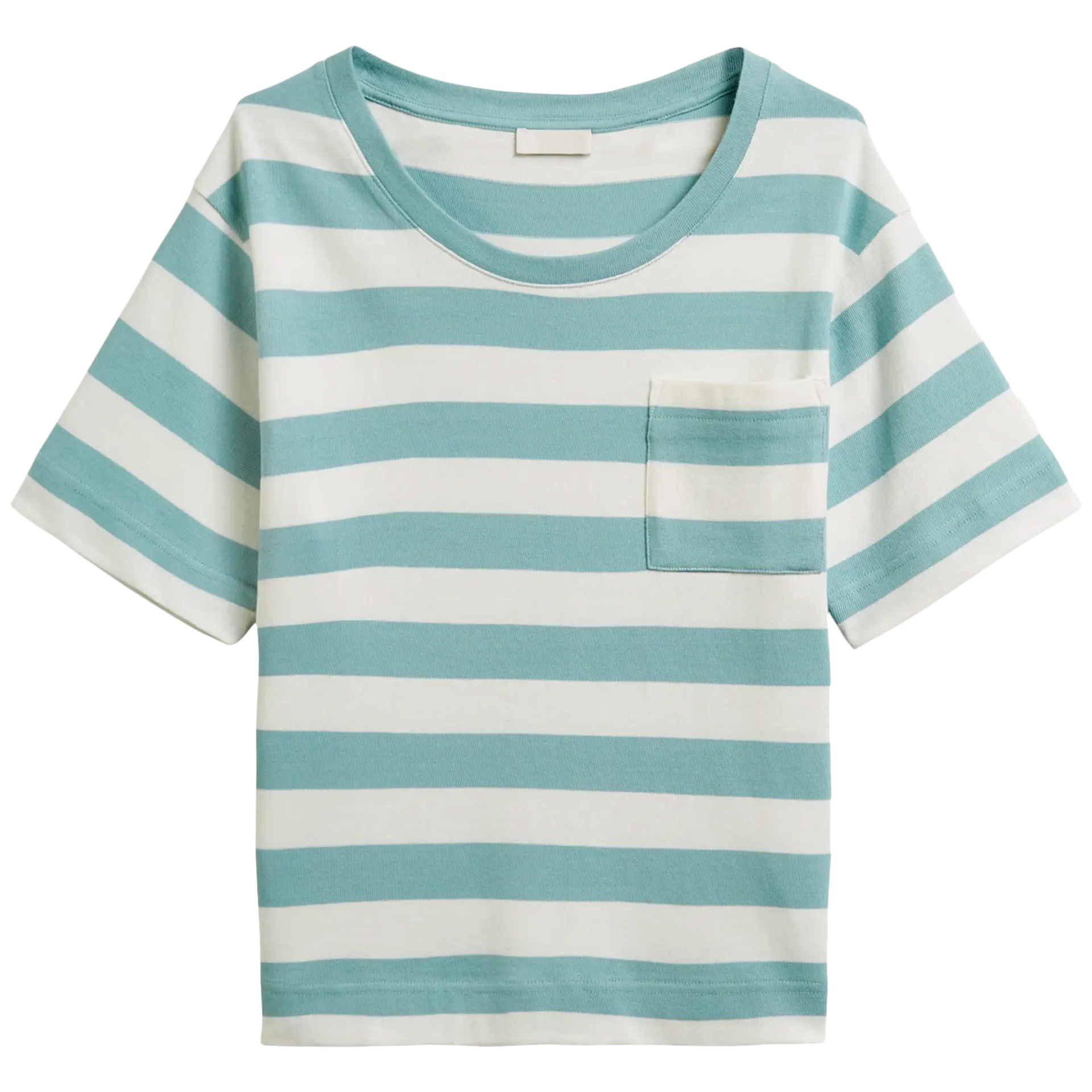 Loose Fit T-Shirt | STRIPES PURE TEAL