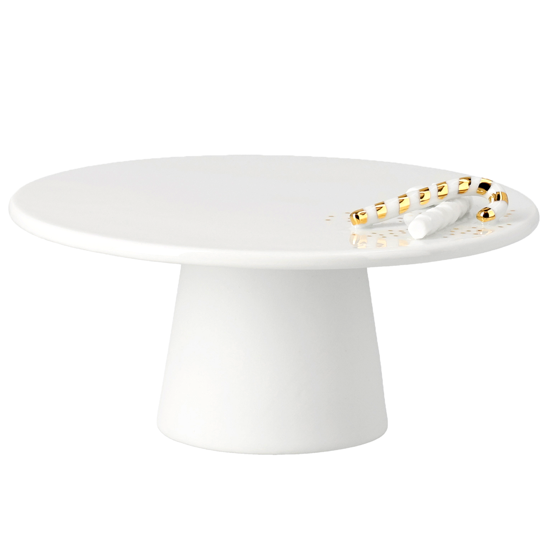 Etagere Zuckerstangen aus Porzellan | Weiß