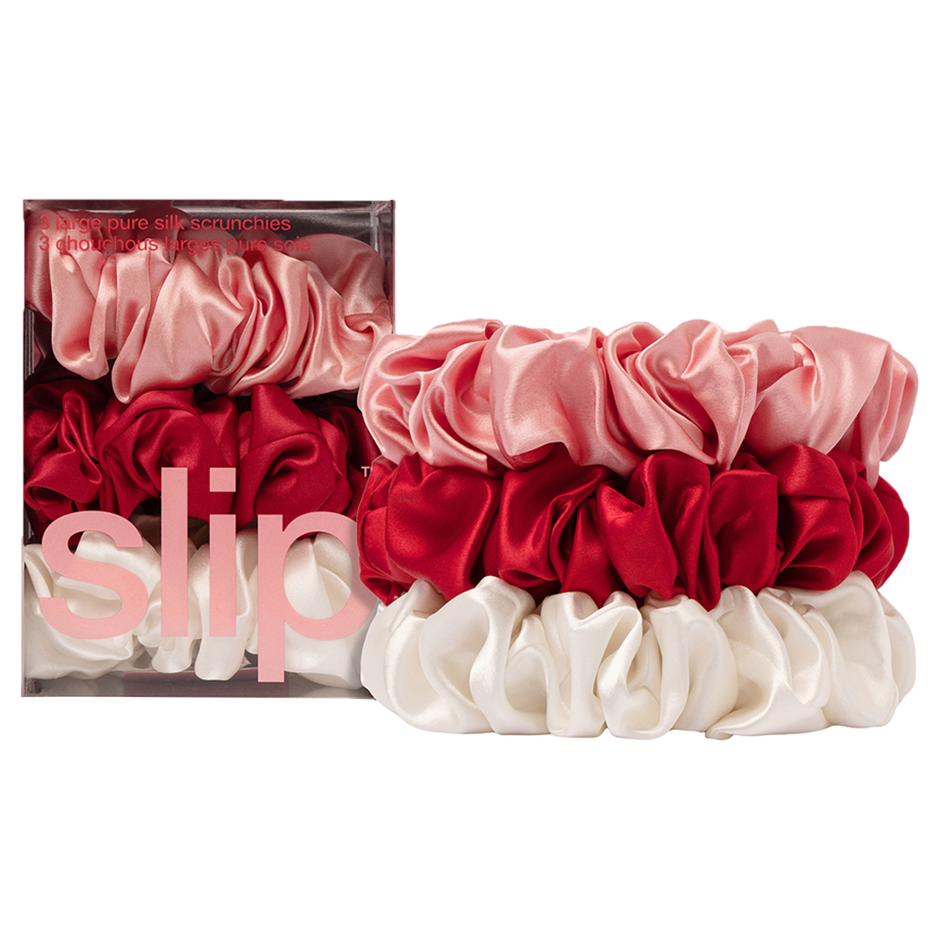 Large Scrunchies aus Seide | Rosy