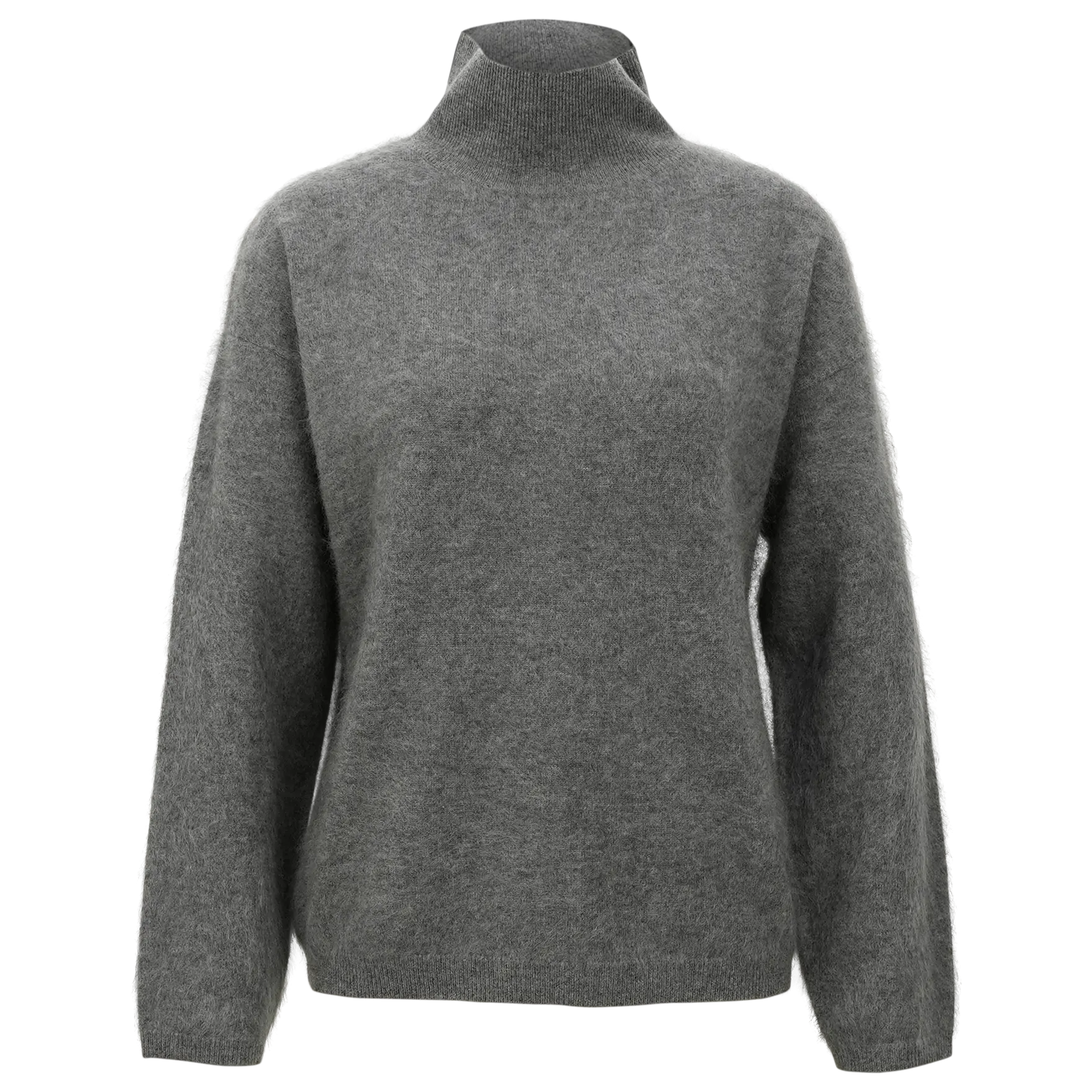 Pullover aus Brushed Cashmere mit Stehkragen | FLANELL MEL.