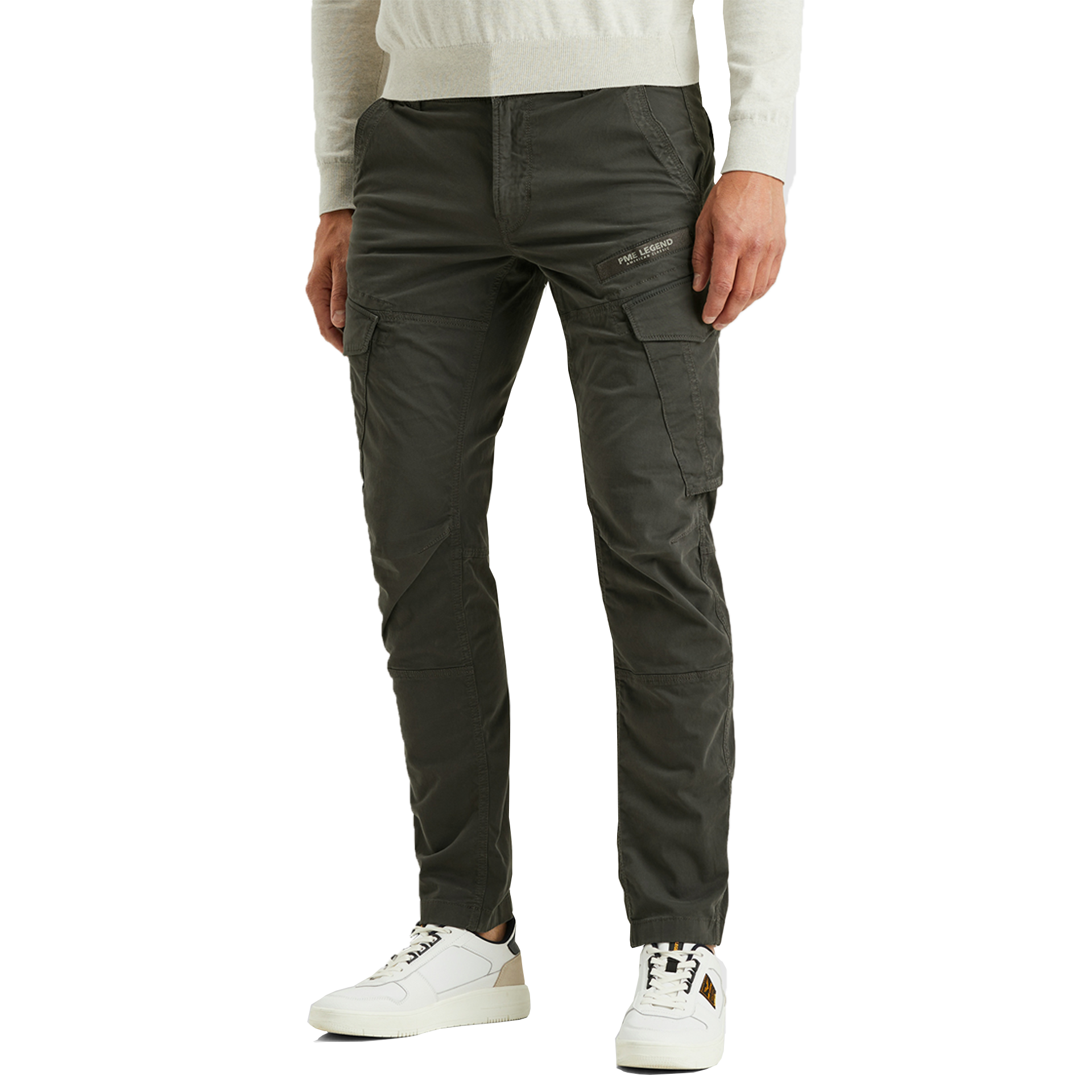 Cargohose aus Twill mit Komfort-Stretch NORDROP | GRAU