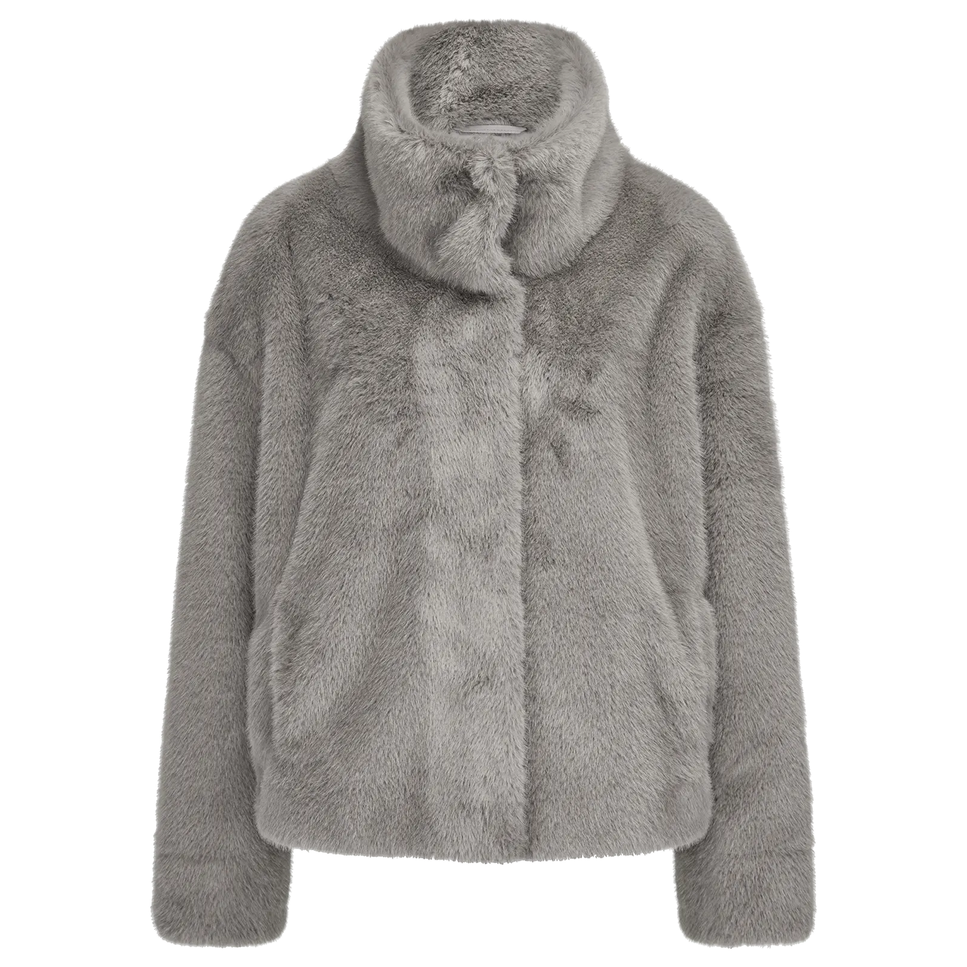 Jacke aus Rexrabbit Kunstpelz mit edlem Lüster | MSGirl Grau
