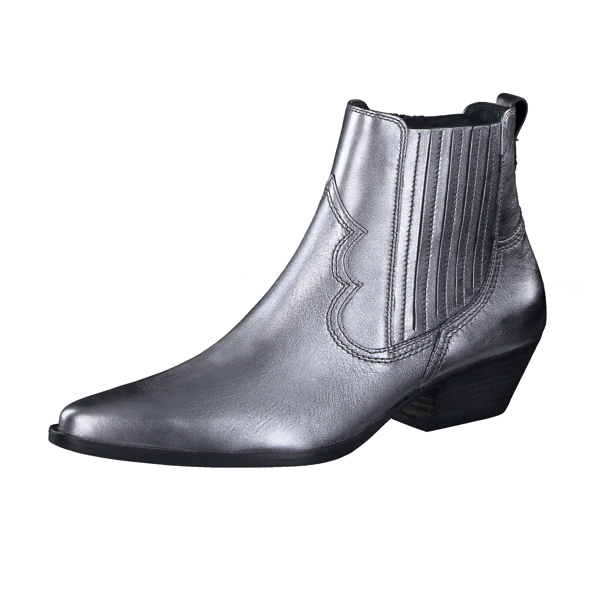 Stiefelette aus Metallicleder