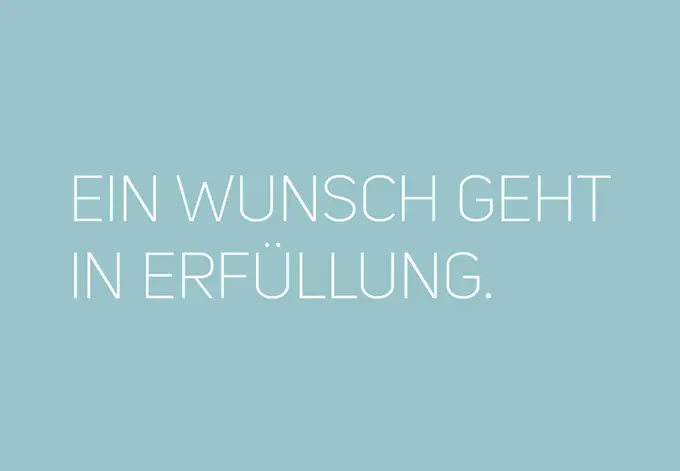 Geschenkkarte Wunsch  Geschenkkarte: Ein Wunsch geht in Erfüllung, Türkis